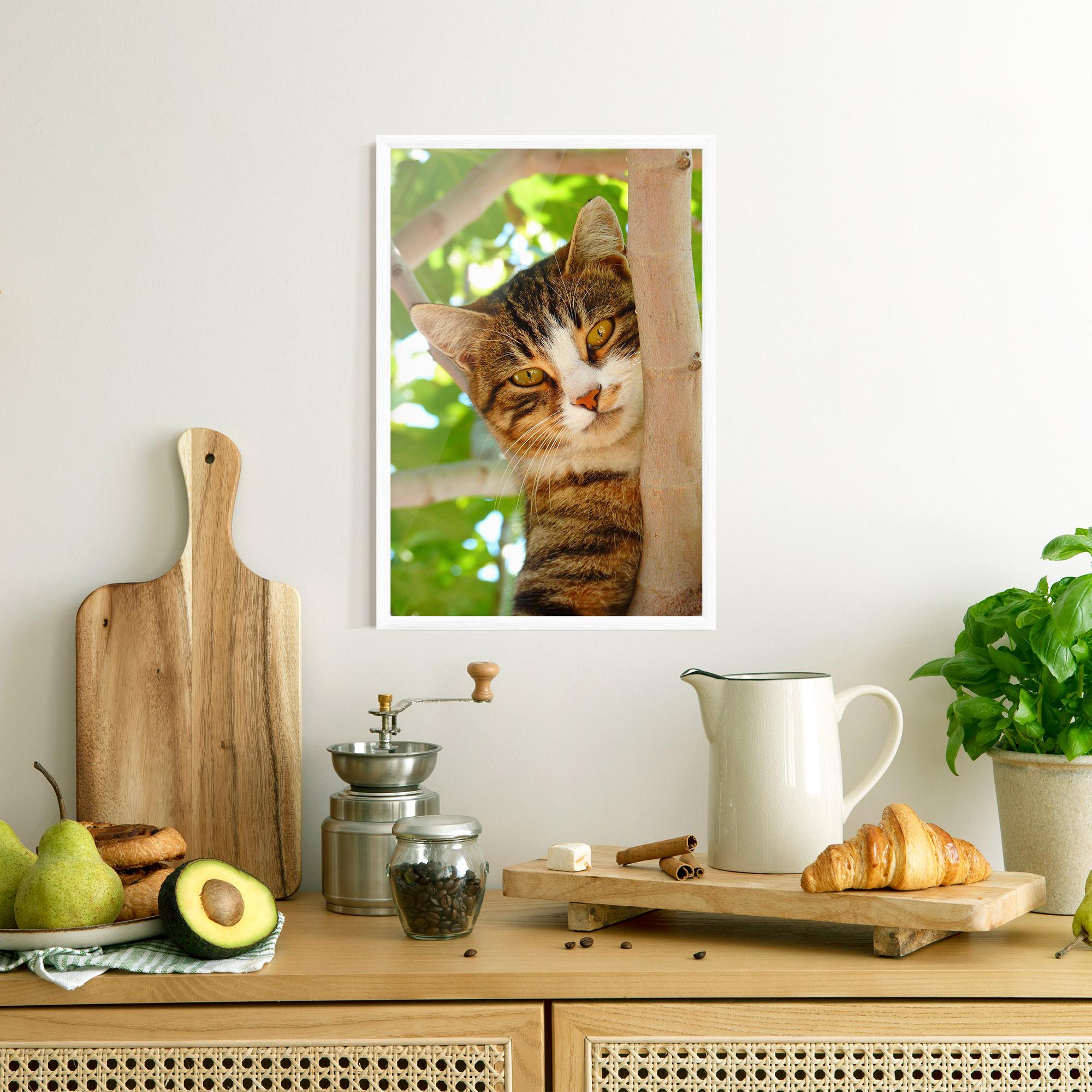 Plakat w Ramie Tree Cat mockup 8