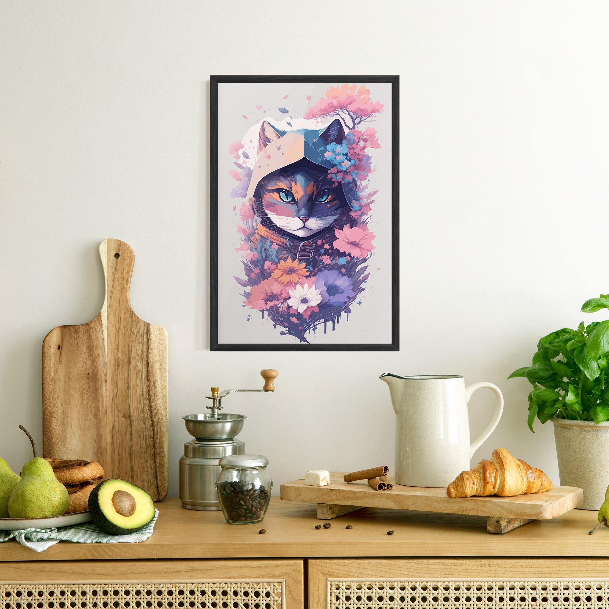 Plakat w Ramie Purple Cat mockup 8