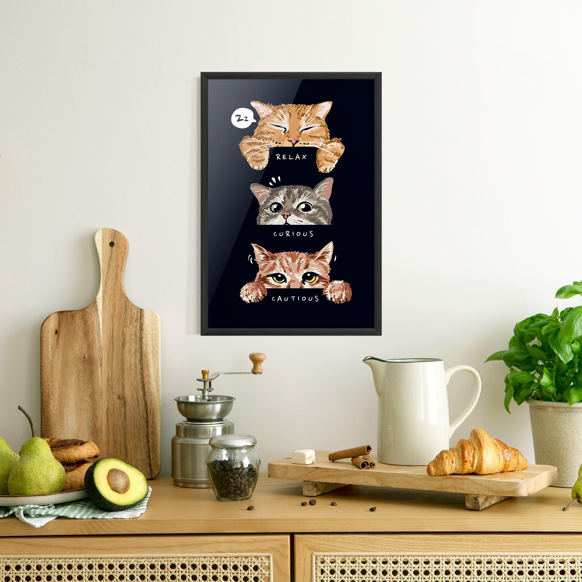 Plakat w Ramie Relax Cat mockup 8