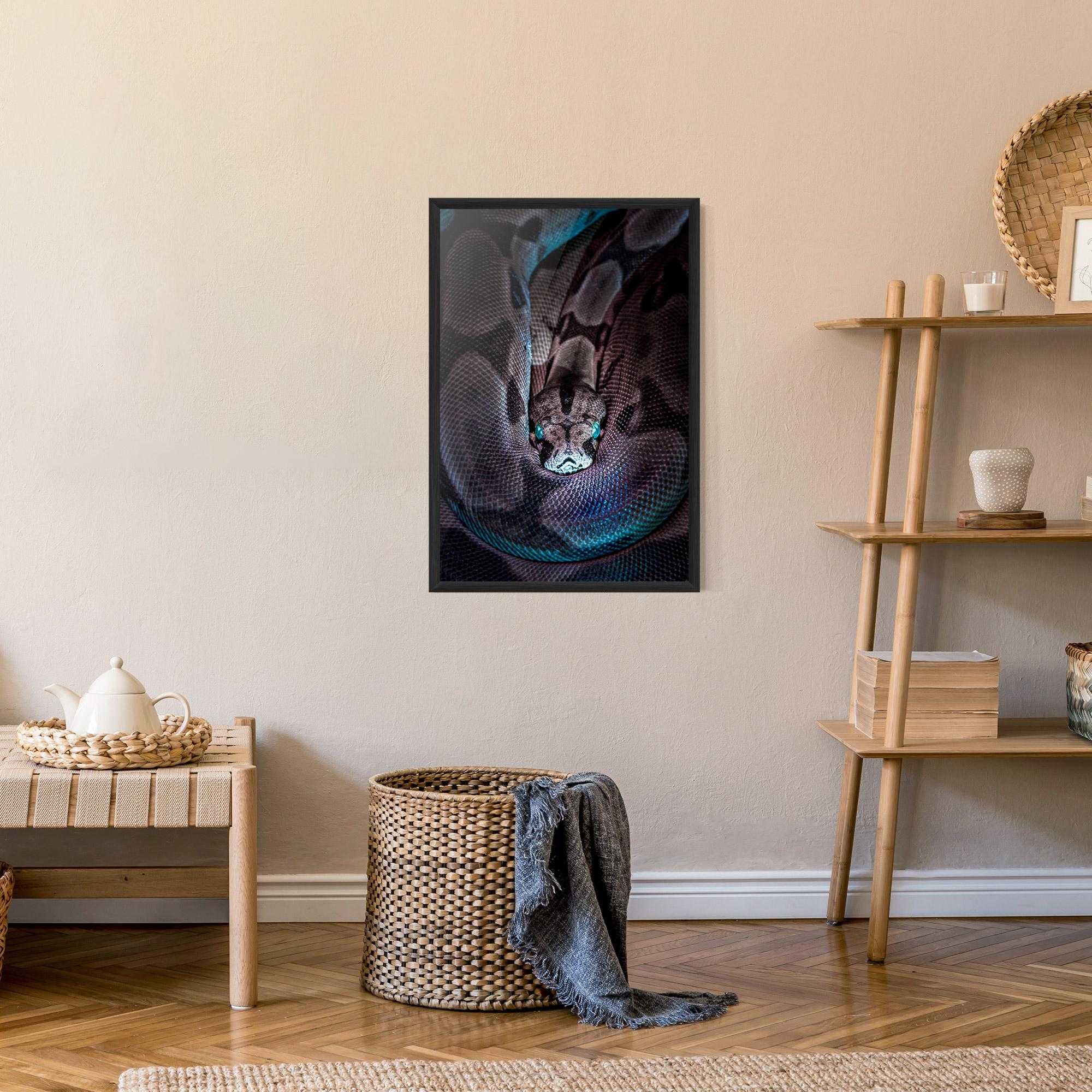 Plakat w Ramie Vibrant Snake mockup 9