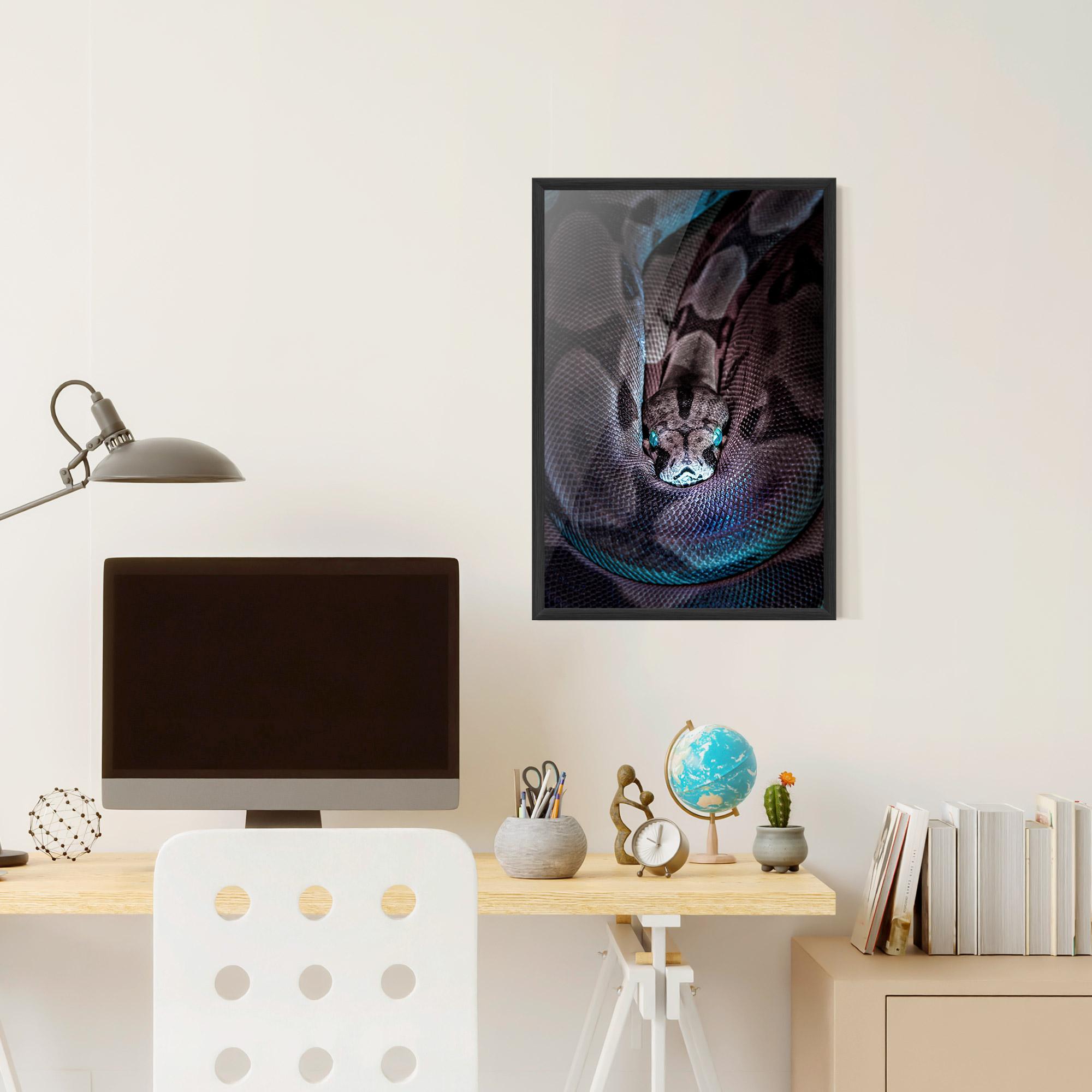 Plakat w Ramie Vibrant Snake mockup 6