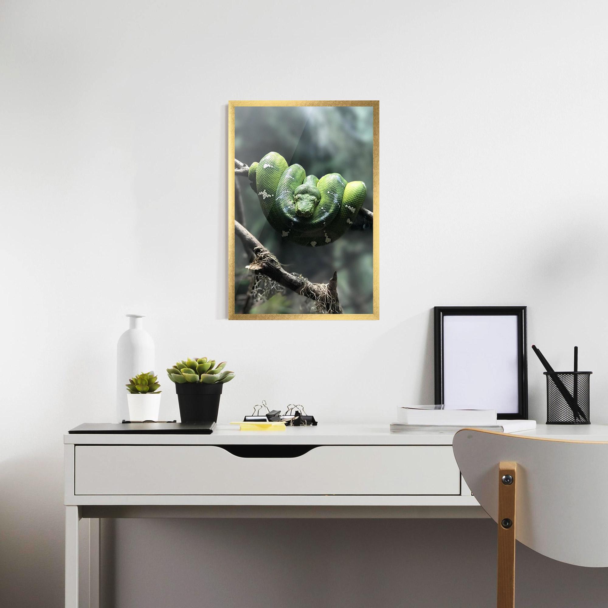 Plakat w Ramie Sleepy Snake mockup 7