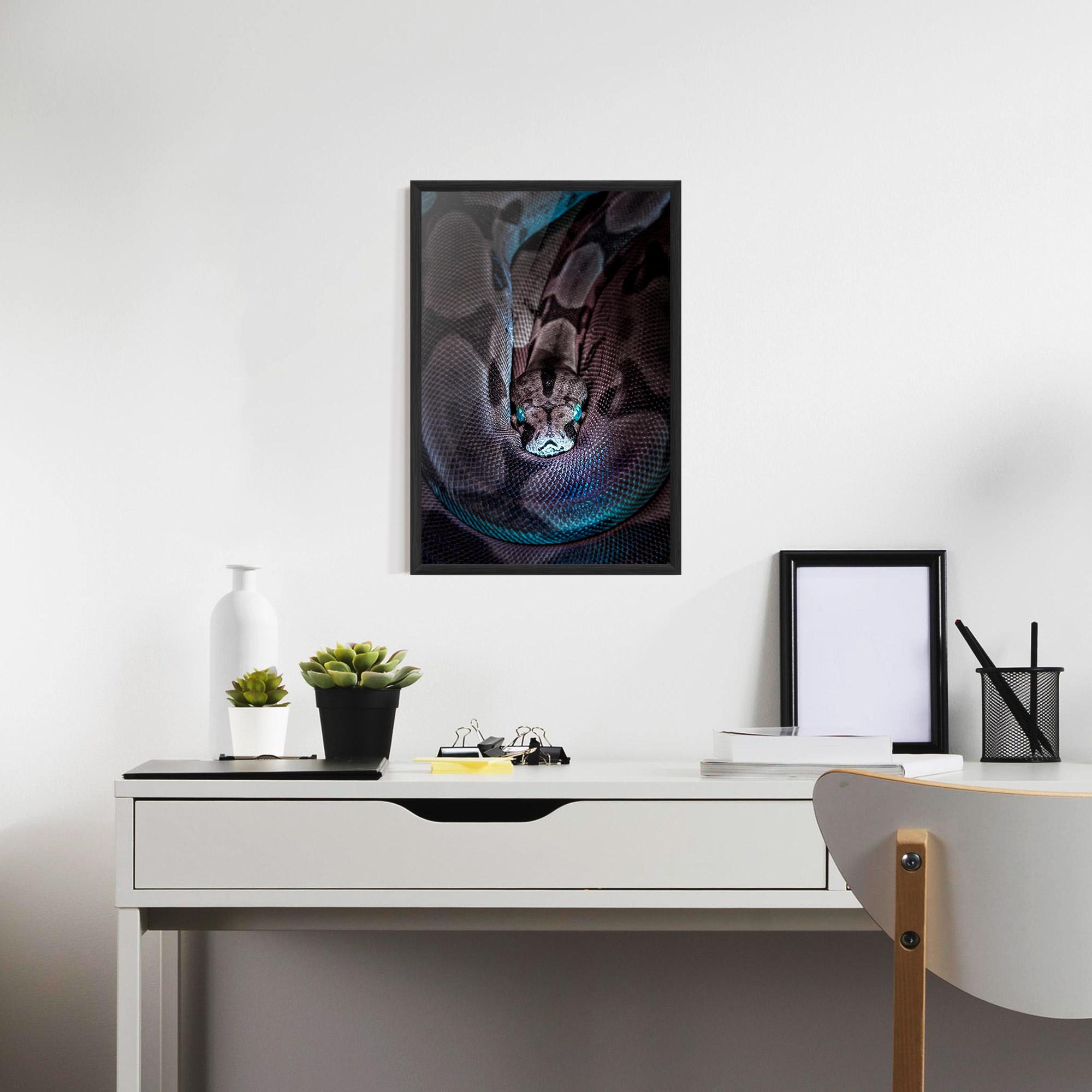 Plakat w Ramie Vibrant Snake mockup 7