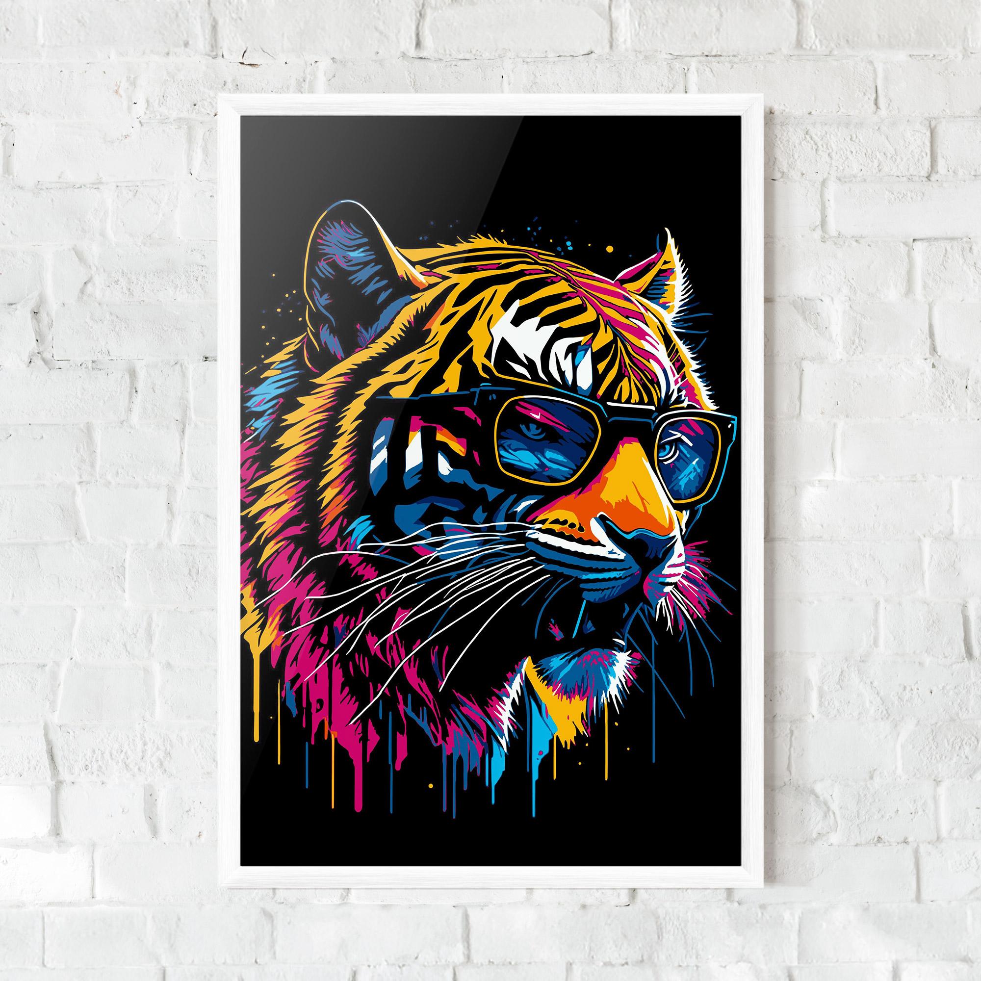 Plakat w Ramie Cool Tiger mockup 0