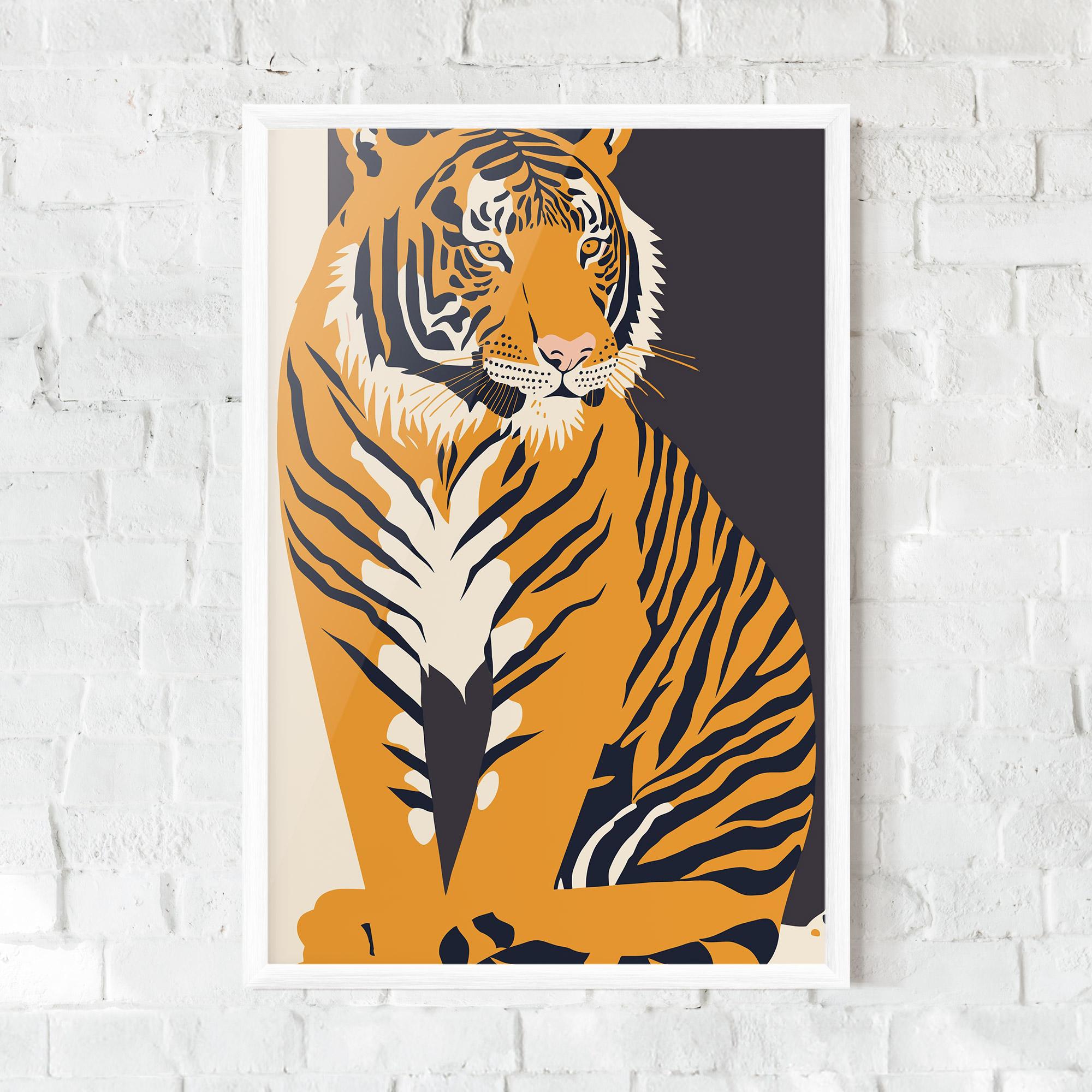Plakat w Ramie Orange Tiger mockup 0