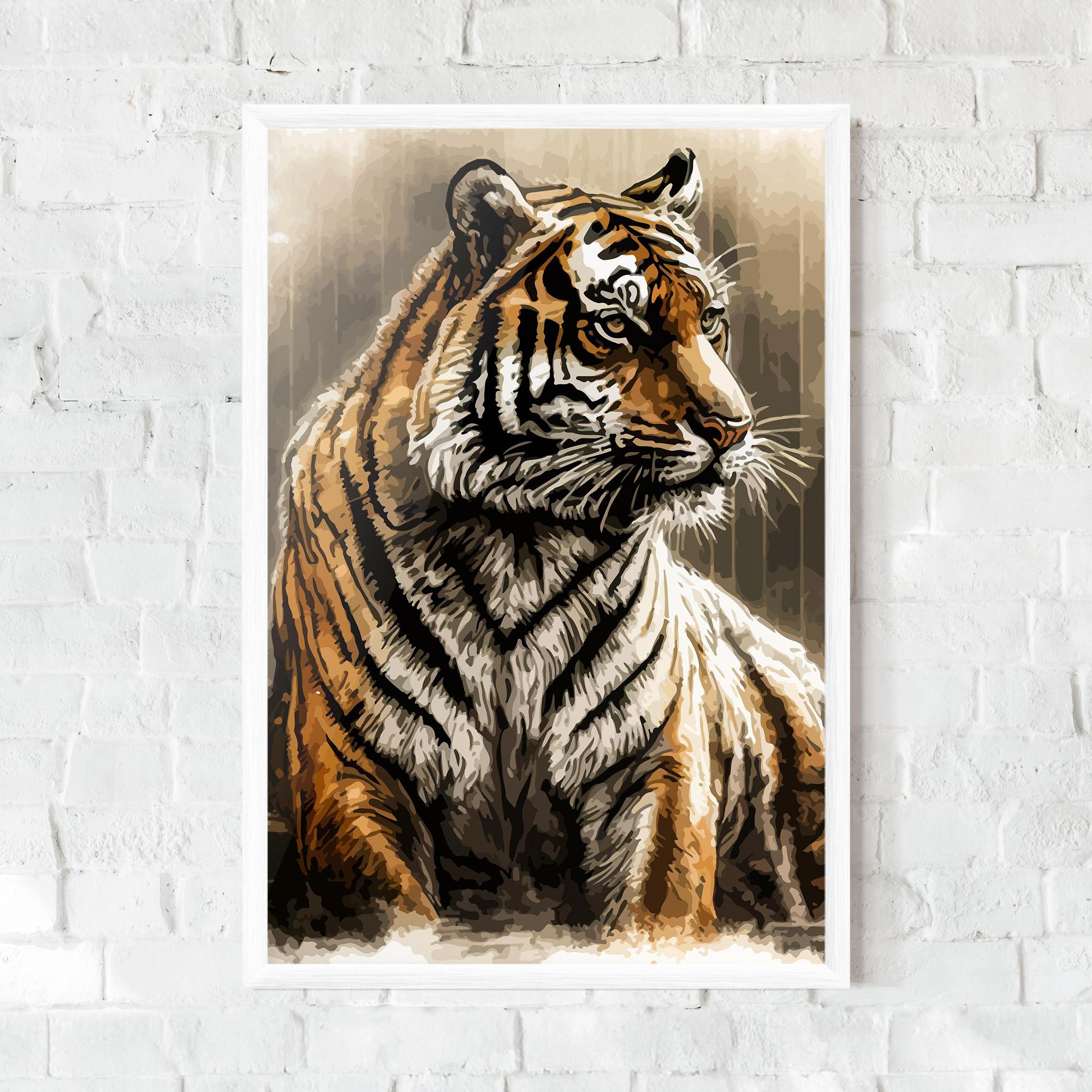 Plakat w Ramie Rain Tiger mockup 0