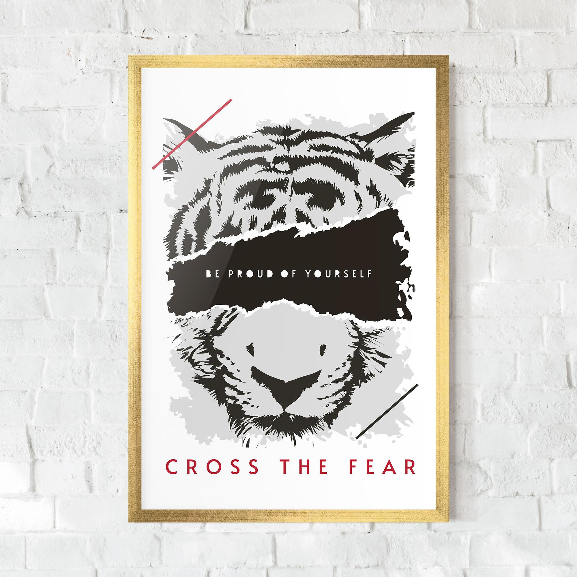 Plakat w Ramie Cross The Fear mockup 0