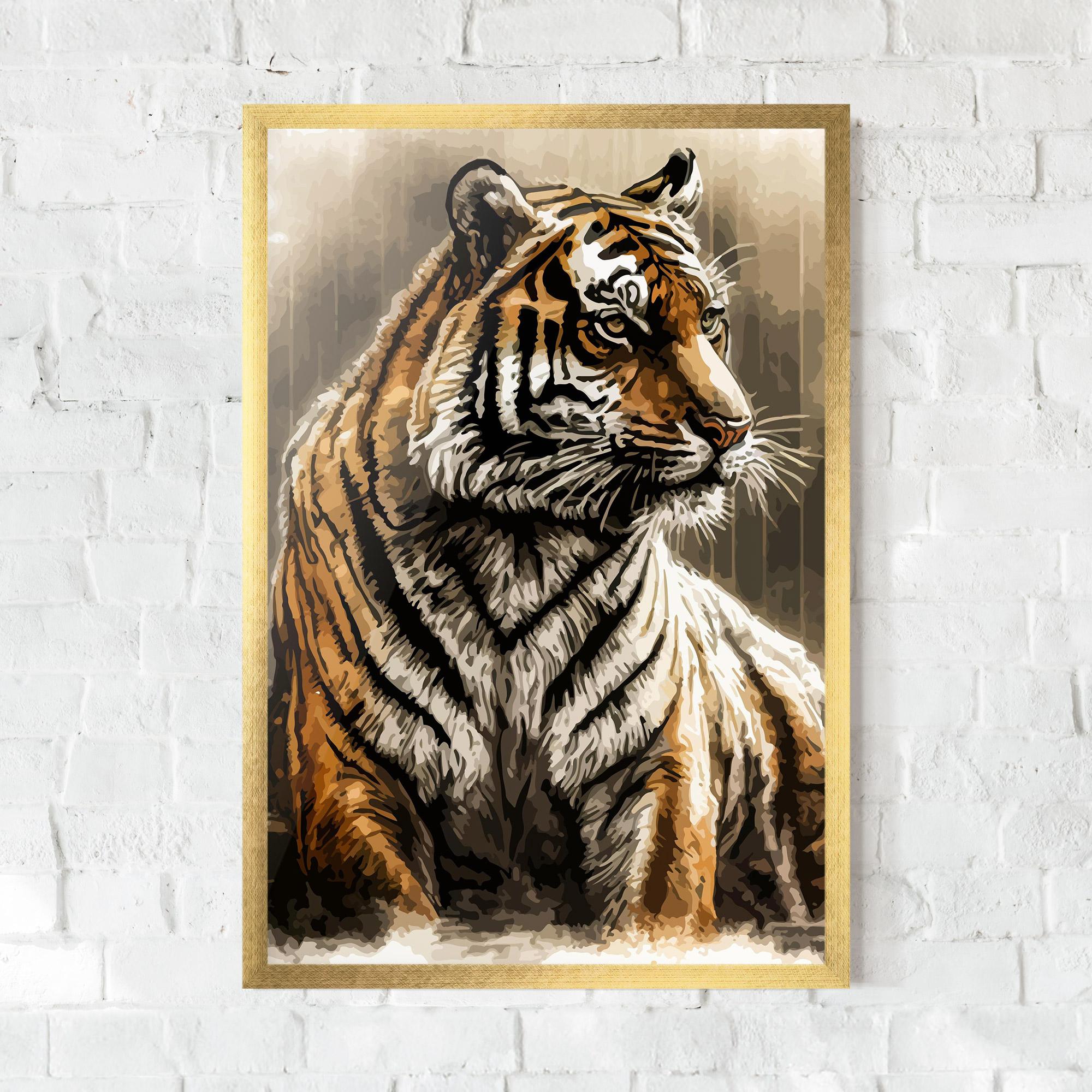 Plakat w Ramie Rain Tiger mockup 0