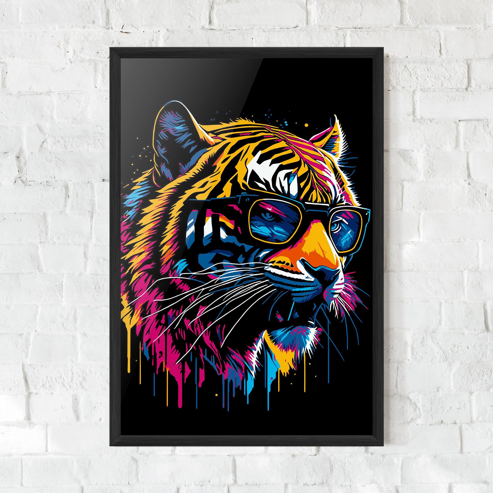 Plakat w Ramie Cool Tiger mockup 0