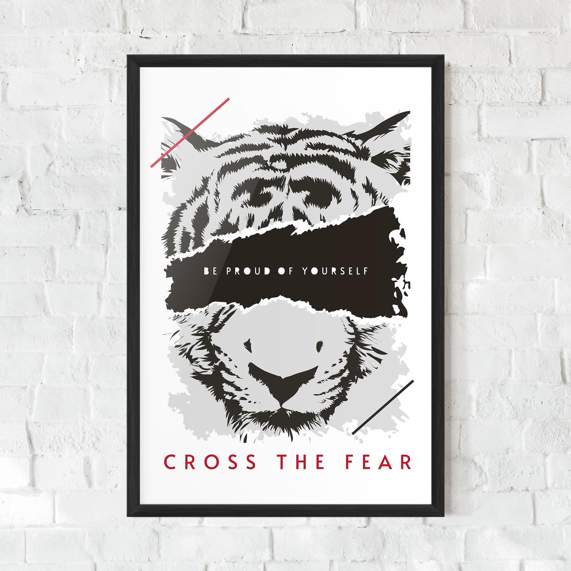 Plakat w Ramie Cross The Fear mockup 0