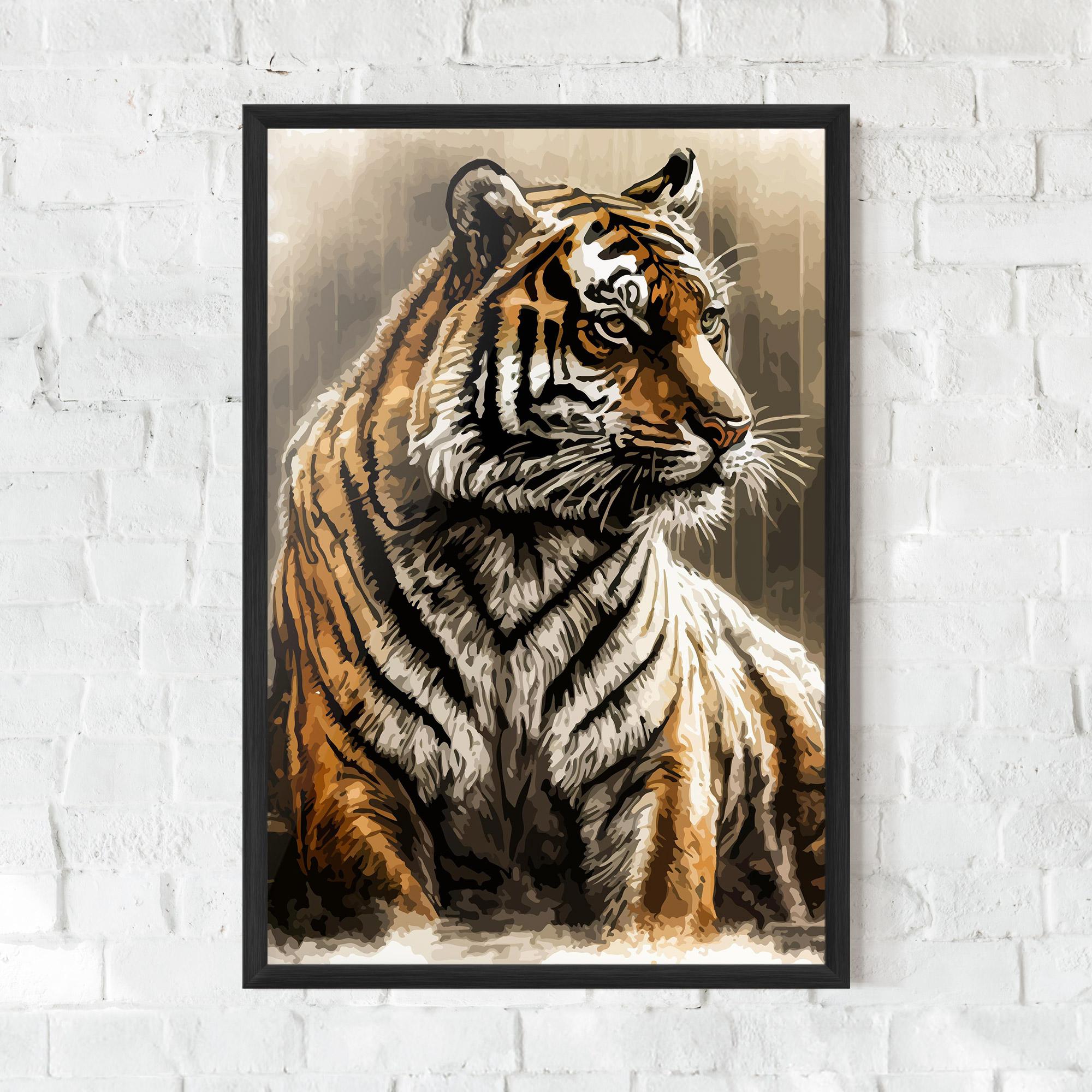 Plakat w Ramie Rain Tiger mockup 0