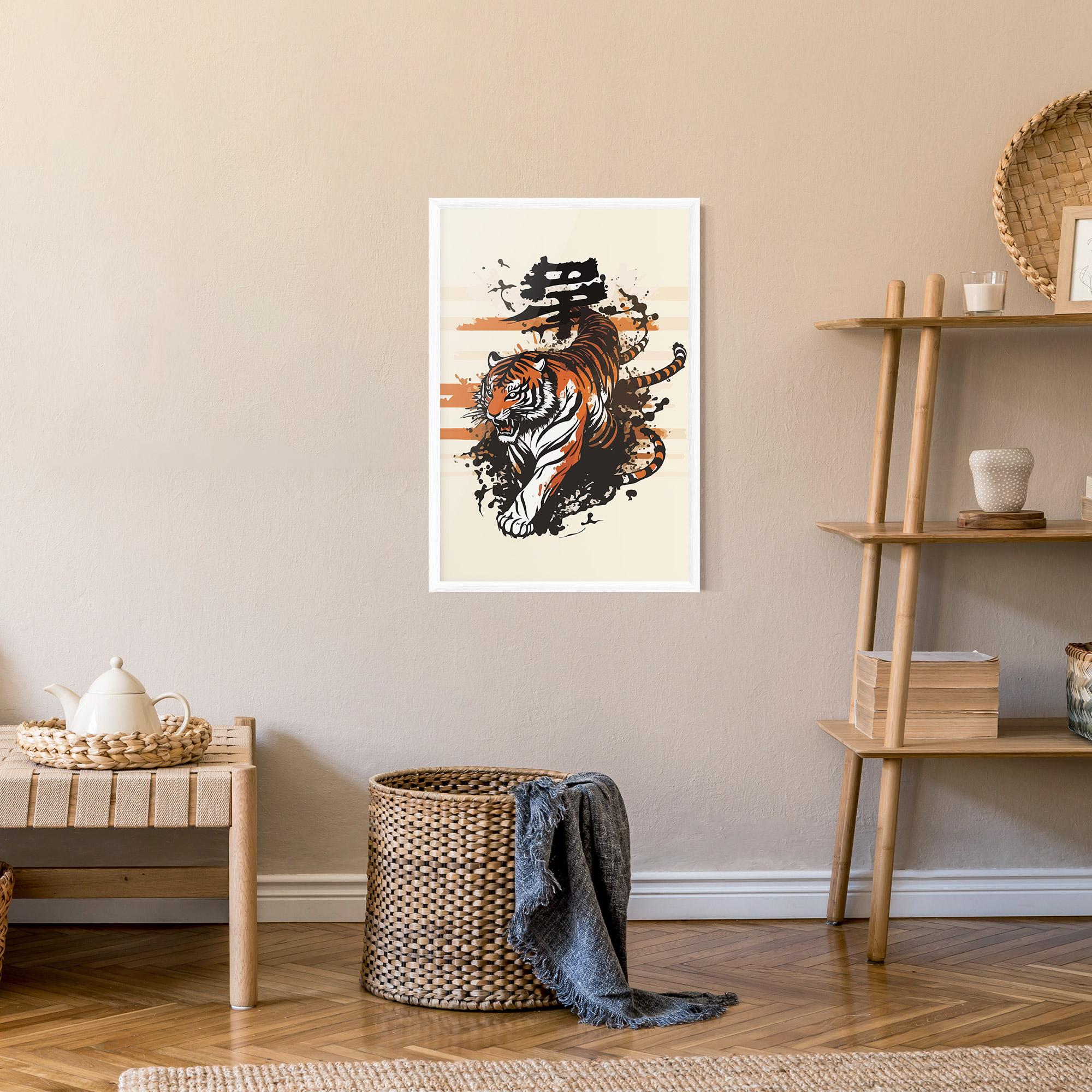 Plakat w Ramie Asiatic Tiger mockup 9