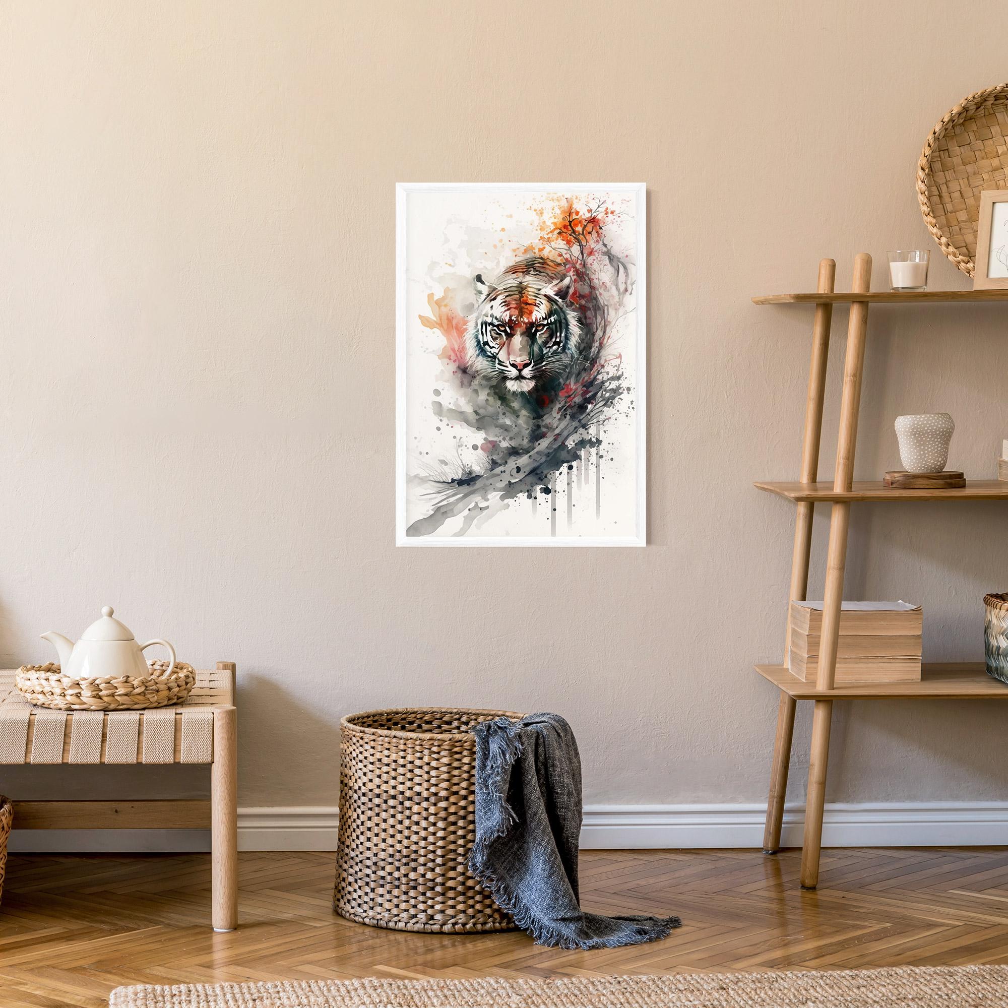 Plakat w Ramie Beautiful Tiger Art mockup 9