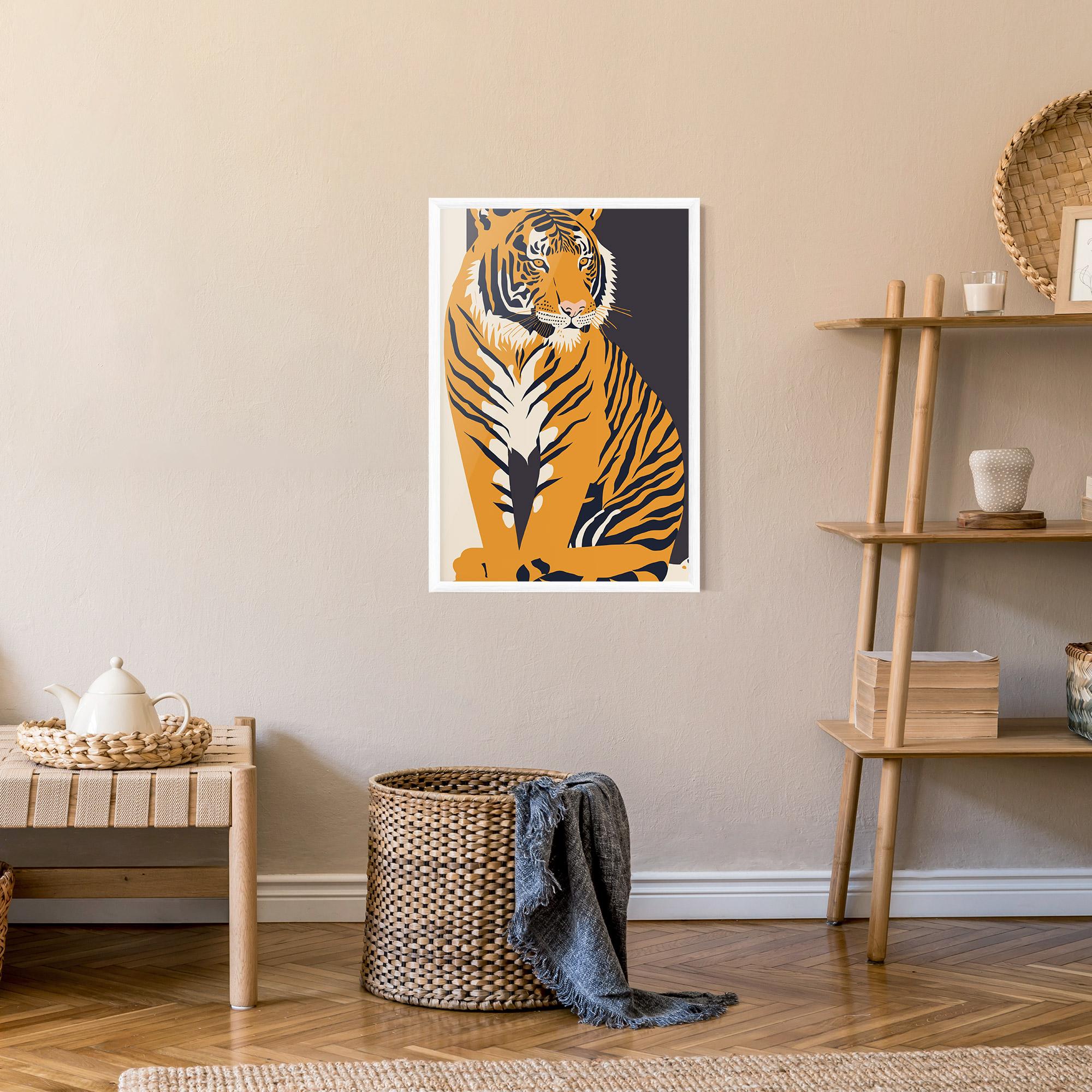 Plakat w Ramie Orange Tiger mockup 9