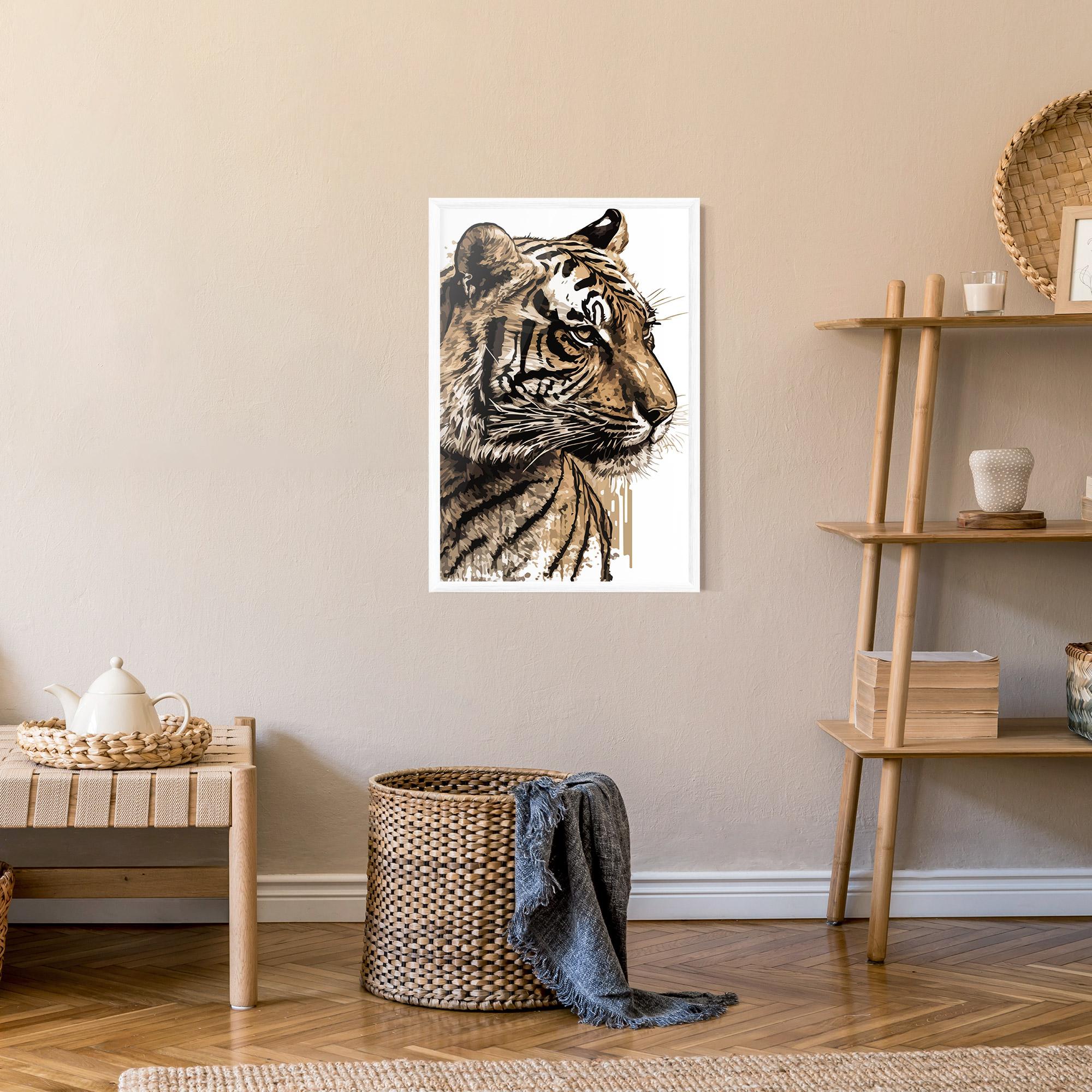 Plakat w Ramie Pretty Tiger Art mockup 9