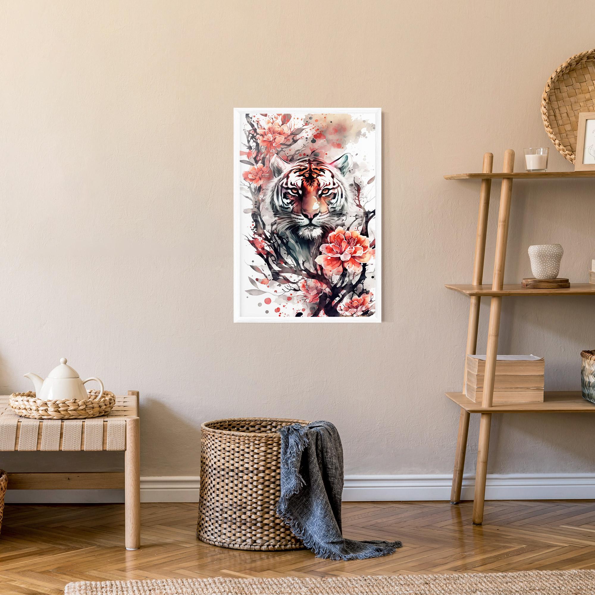 Plakat w Ramie Red Tiger mockup 9