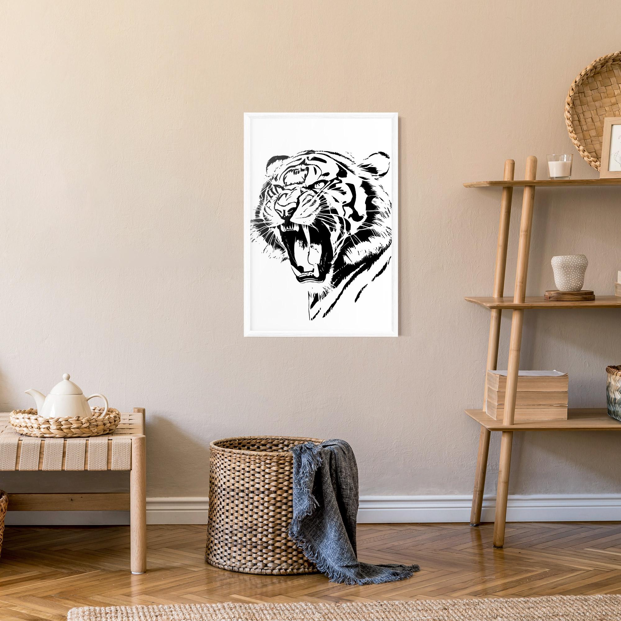 Plakat w Ramie Roaring Tiger mockup 9
