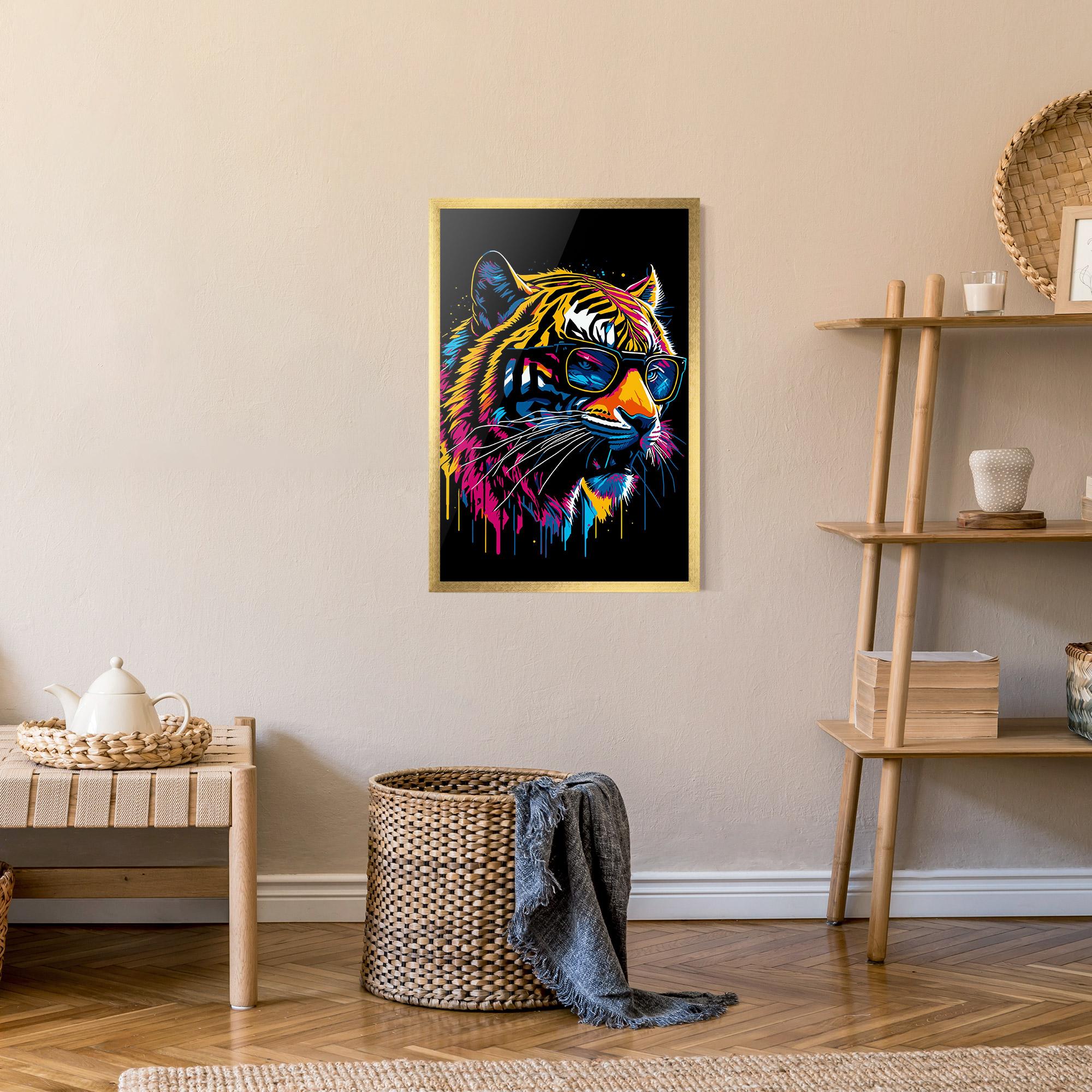 Plakat w Ramie Cool Tiger mockup 9