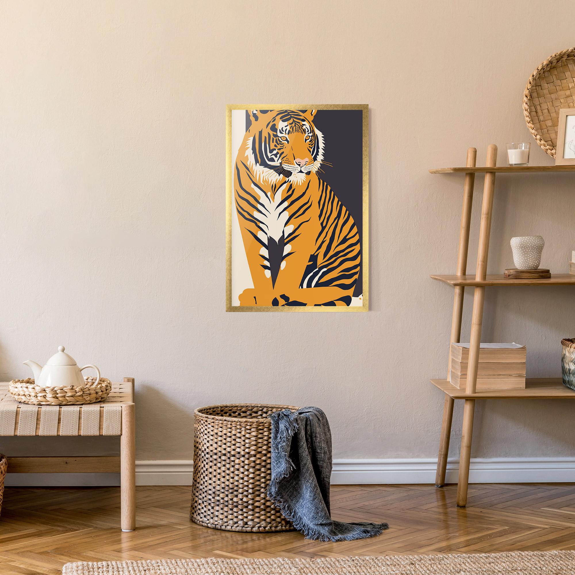 Plakat w Ramie Orange Tiger mockup 9