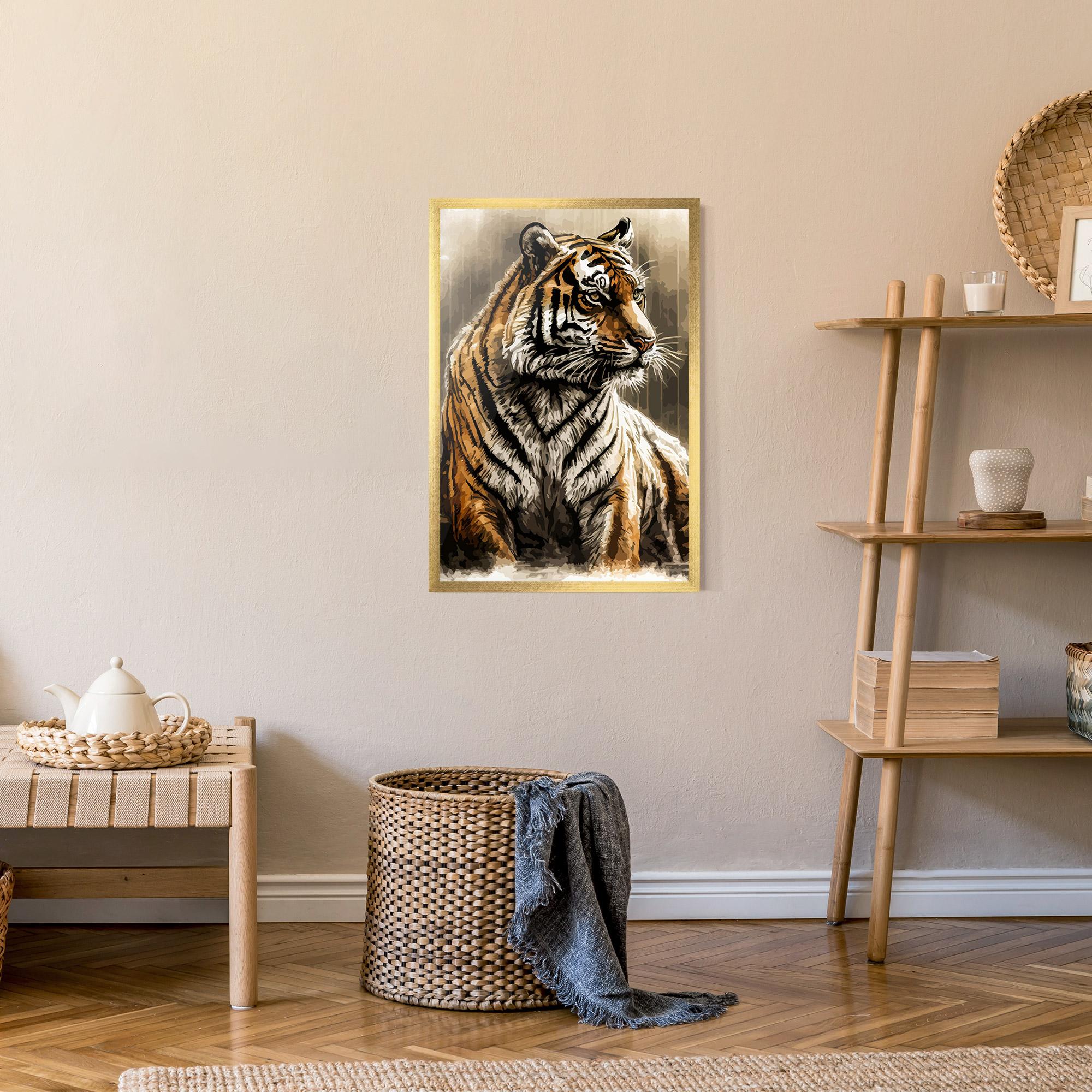 Plakat w Ramie Rain Tiger mockup 9