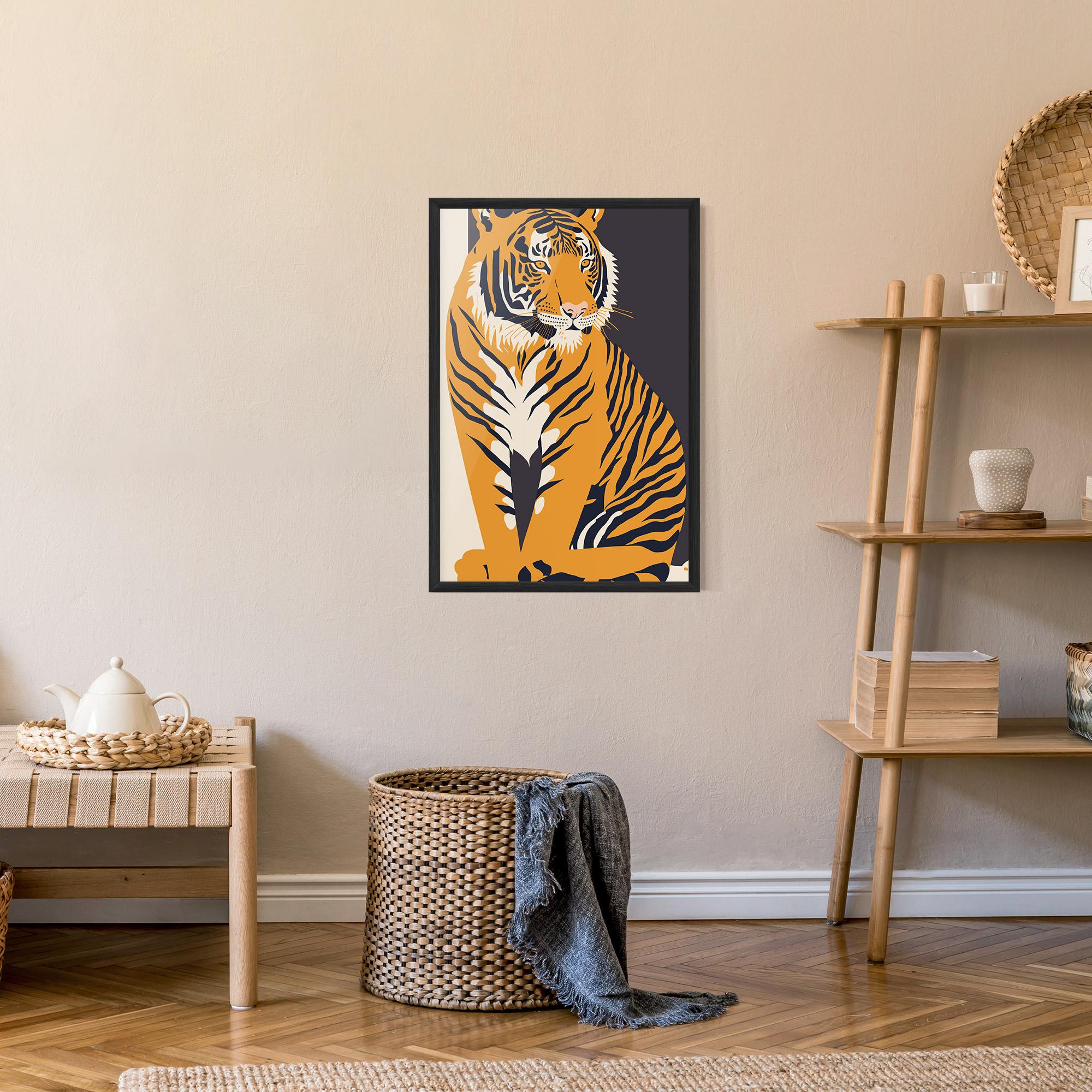 Plakat w Ramie Orange Tiger mockup 9