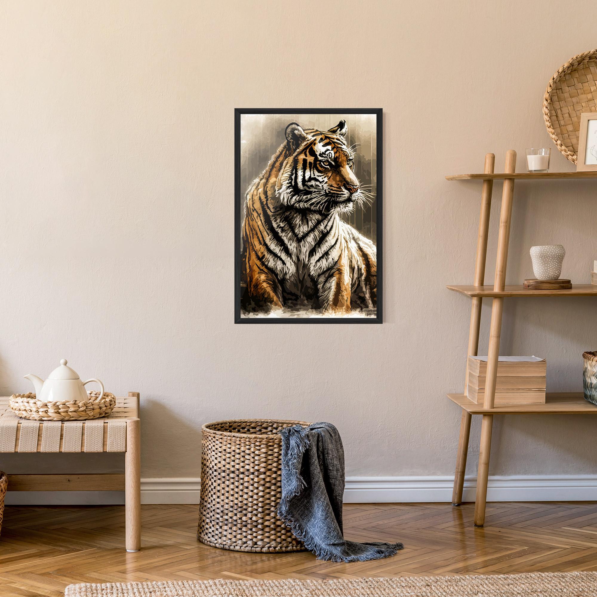 Plakat w Ramie Rain Tiger mockup 9
