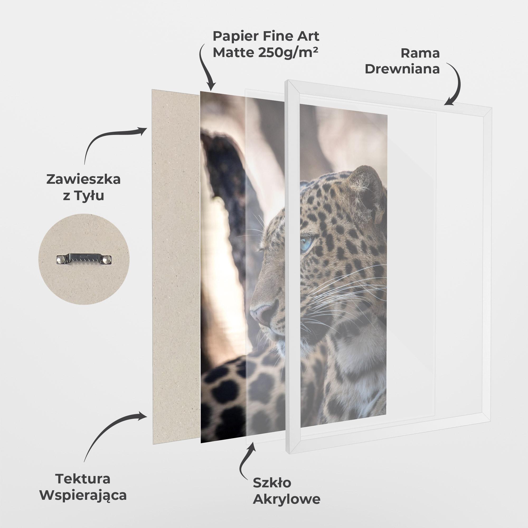 Plakat w Ramie Blue Tiger mockup 1