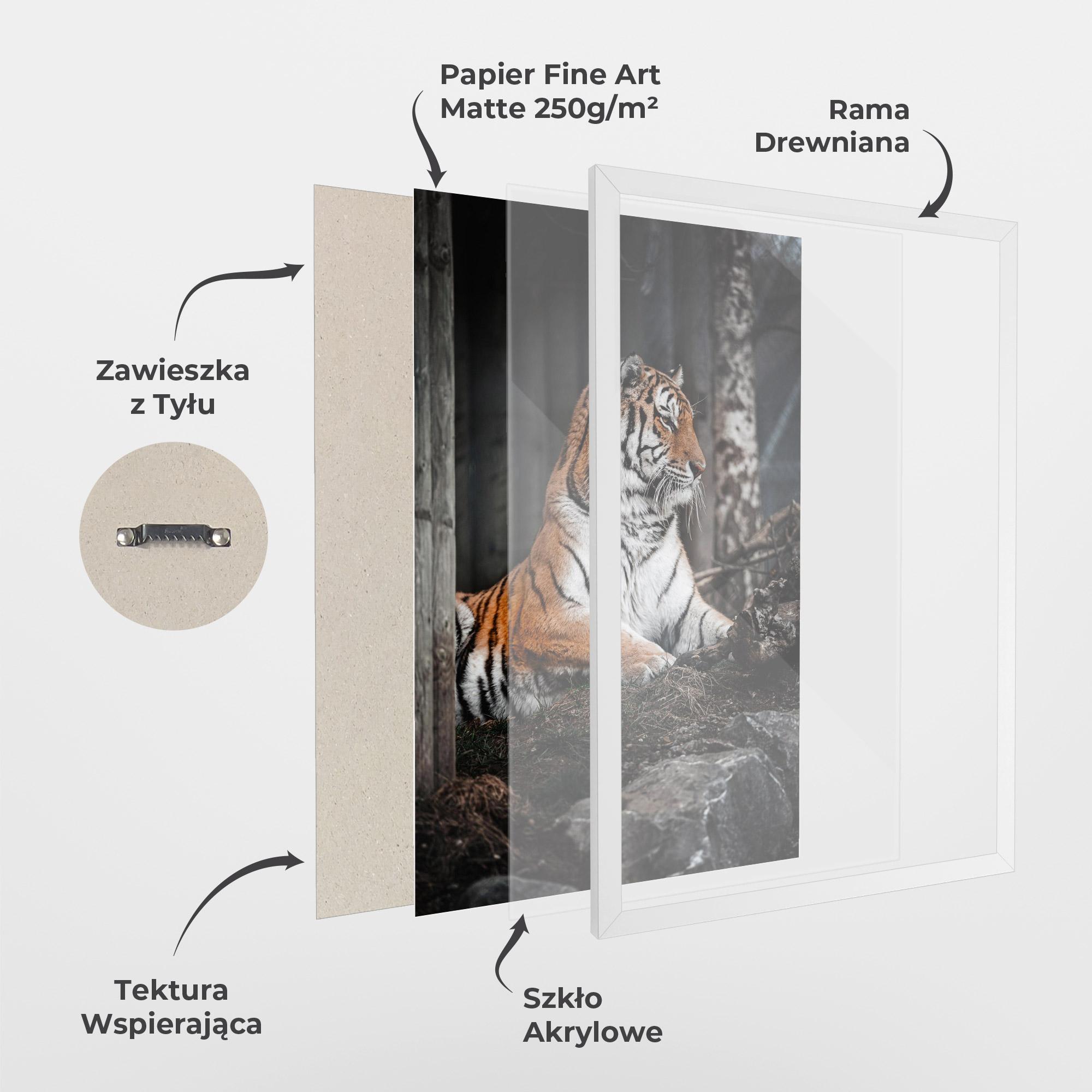 Plakat w Ramie Forest Tiger mockup 1