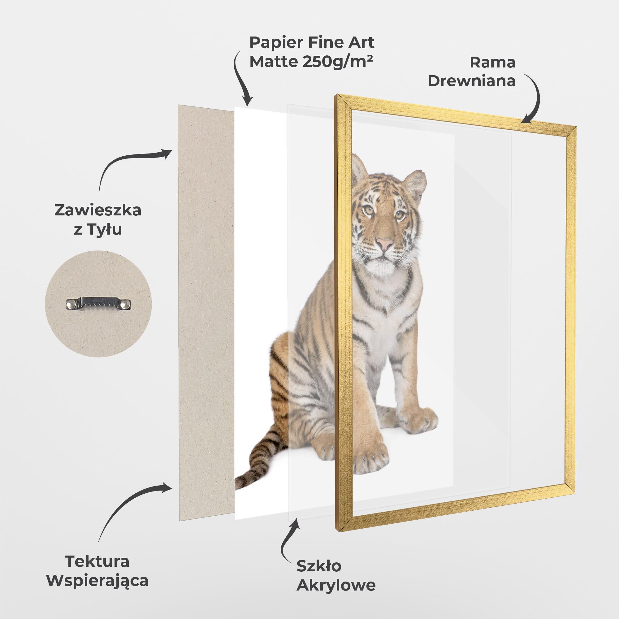 Plakat w Ramie Baby Tiger mockup 1