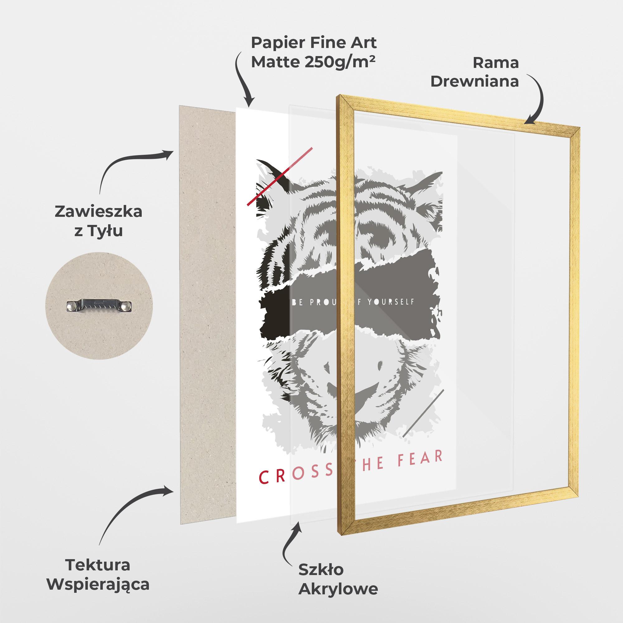 Plakat w Ramie Cross The Fear mockup 1