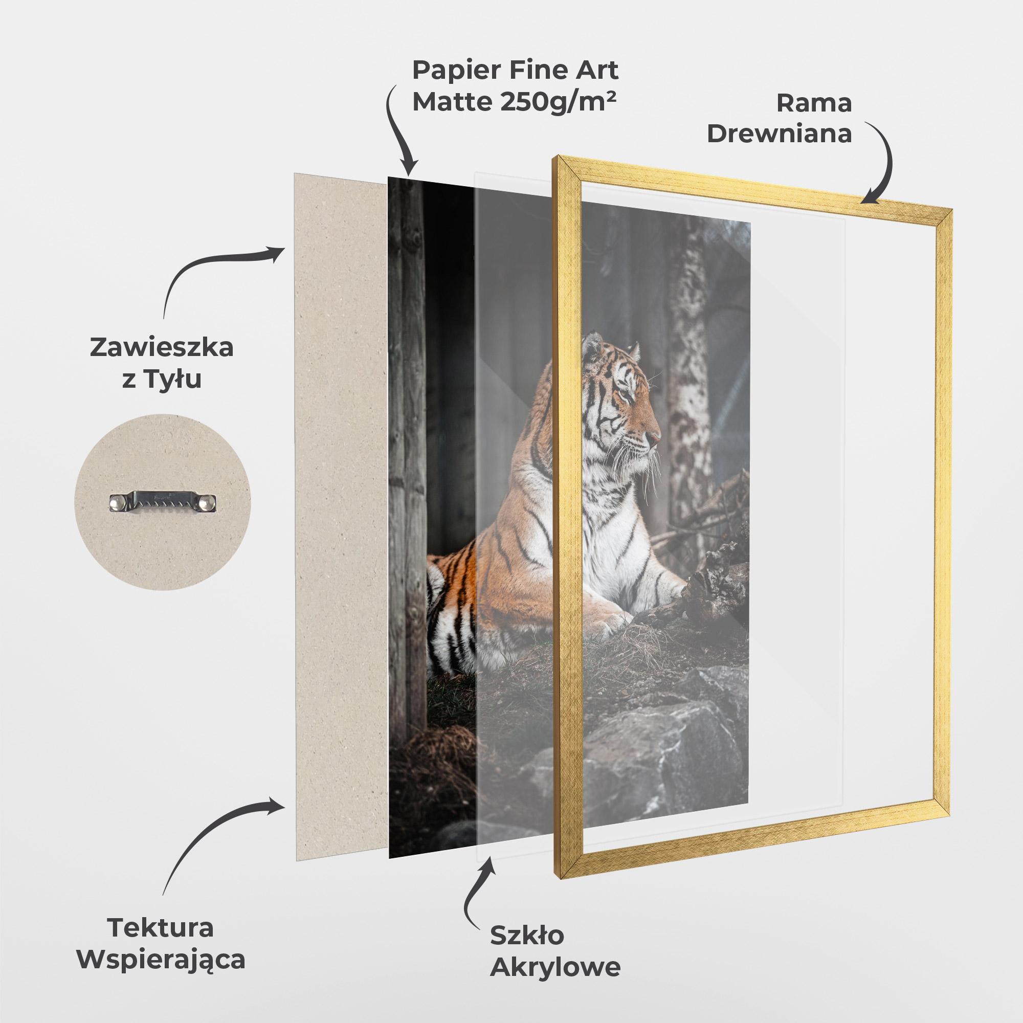 Plakat w Ramie Forest Tiger mockup 1