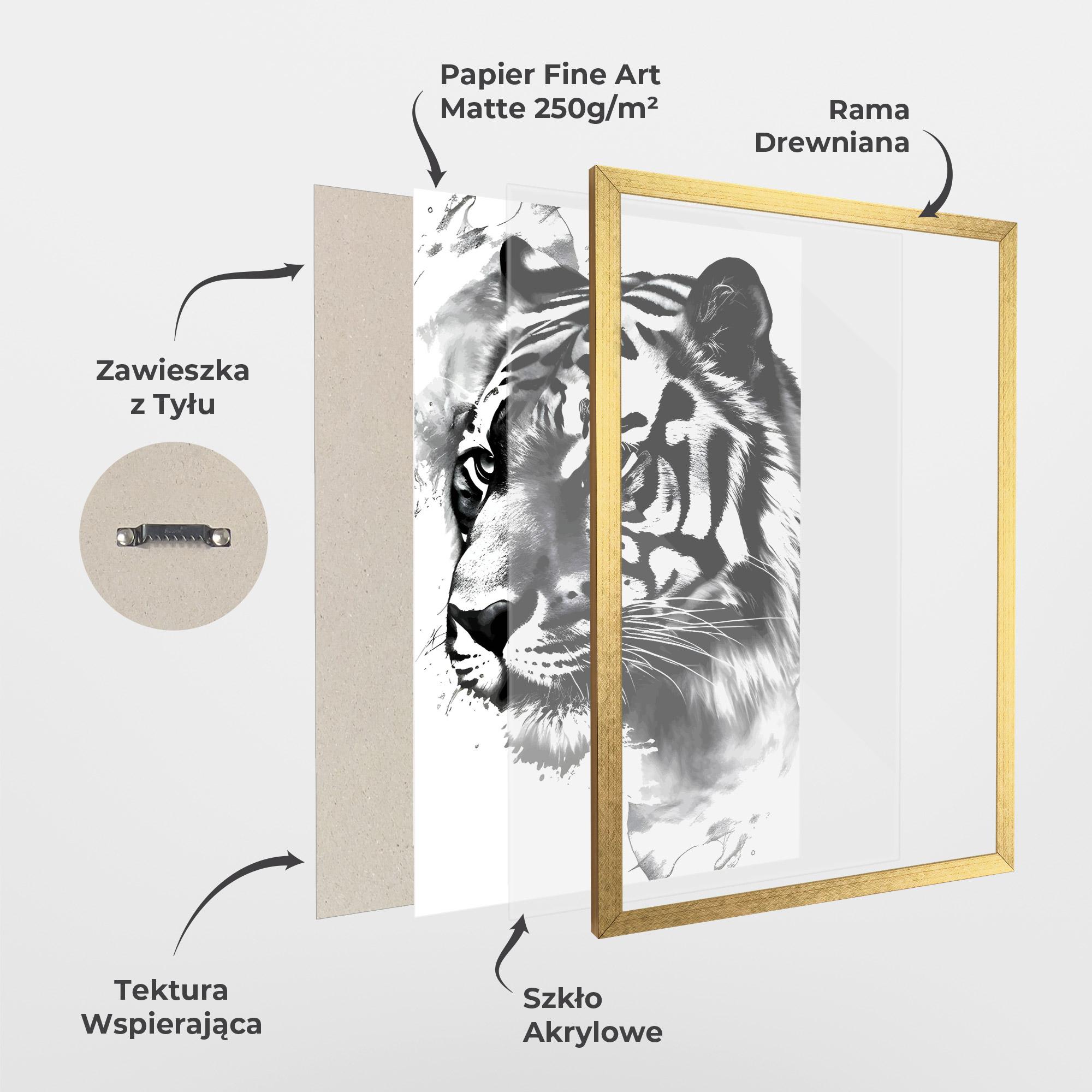 Plakat w Ramie Wonderful Tiger mockup 1