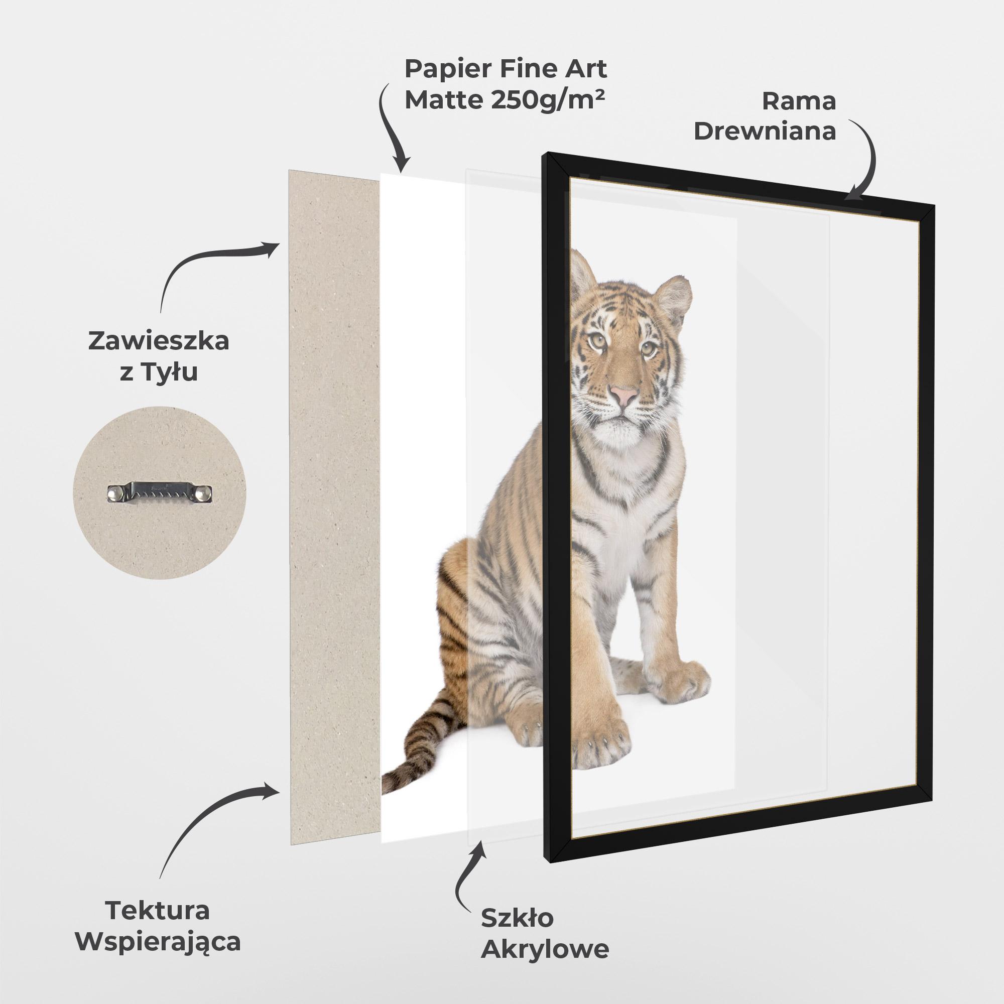 Plakat w Ramie Baby Tiger mockup 1