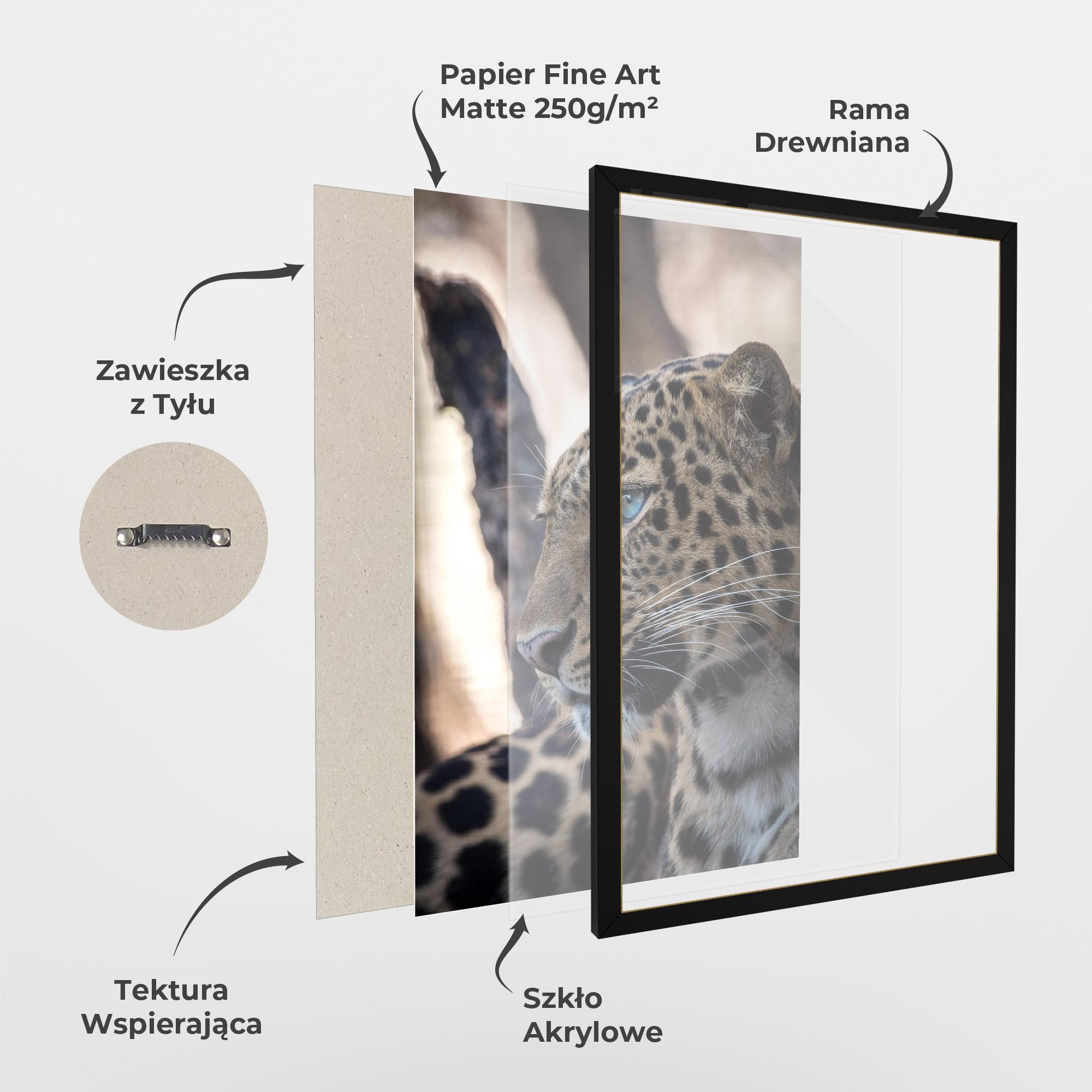 Plakat w Ramie Blue Tiger mockup 1