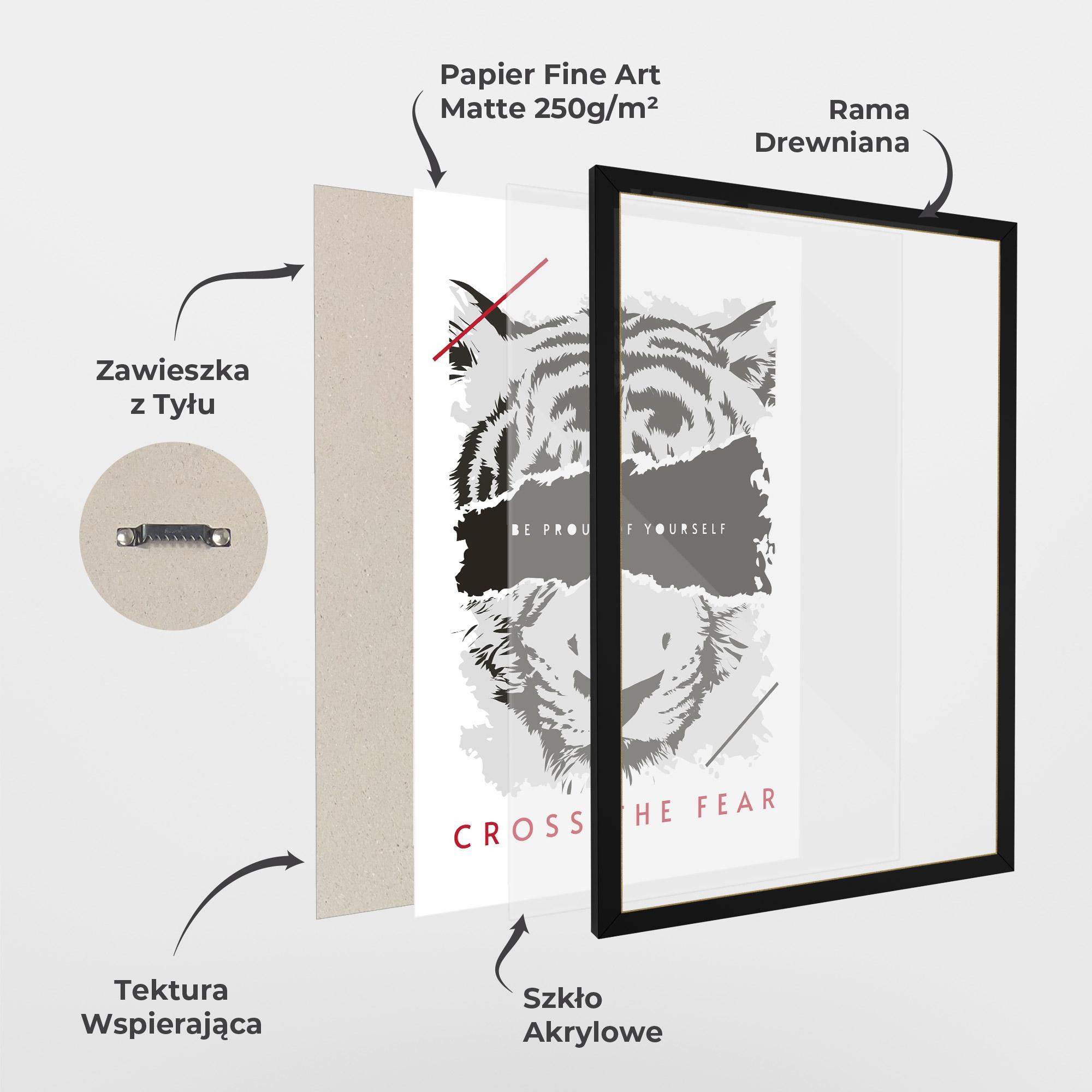 Plakat w Ramie Cross The Fear mockup 1