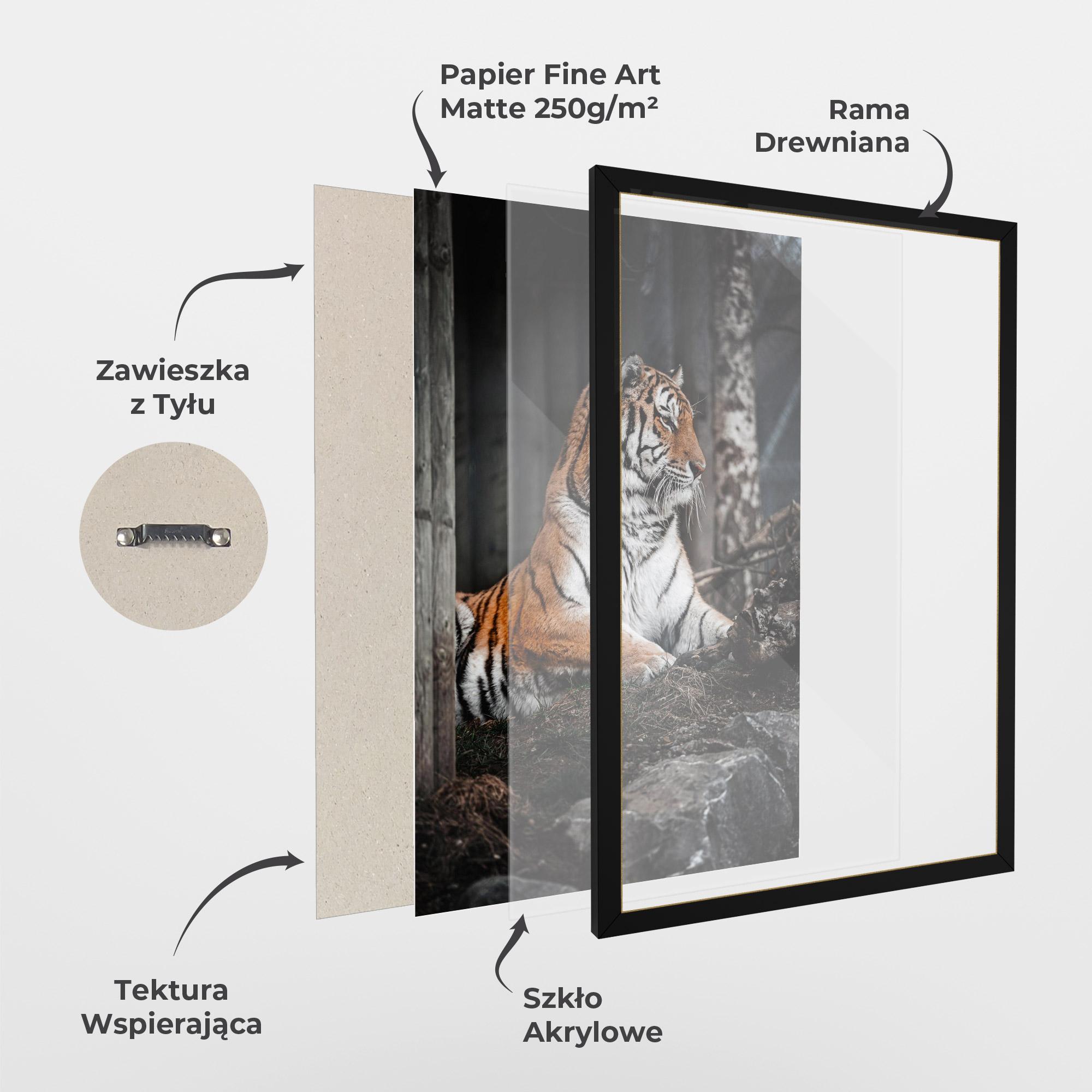 Plakat w Ramie Forest Tiger mockup 1