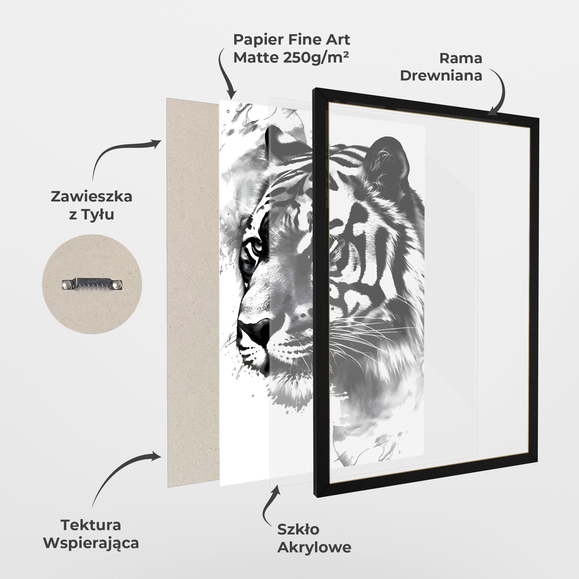 Plakat w Ramie Wonderful Tiger mockup 1