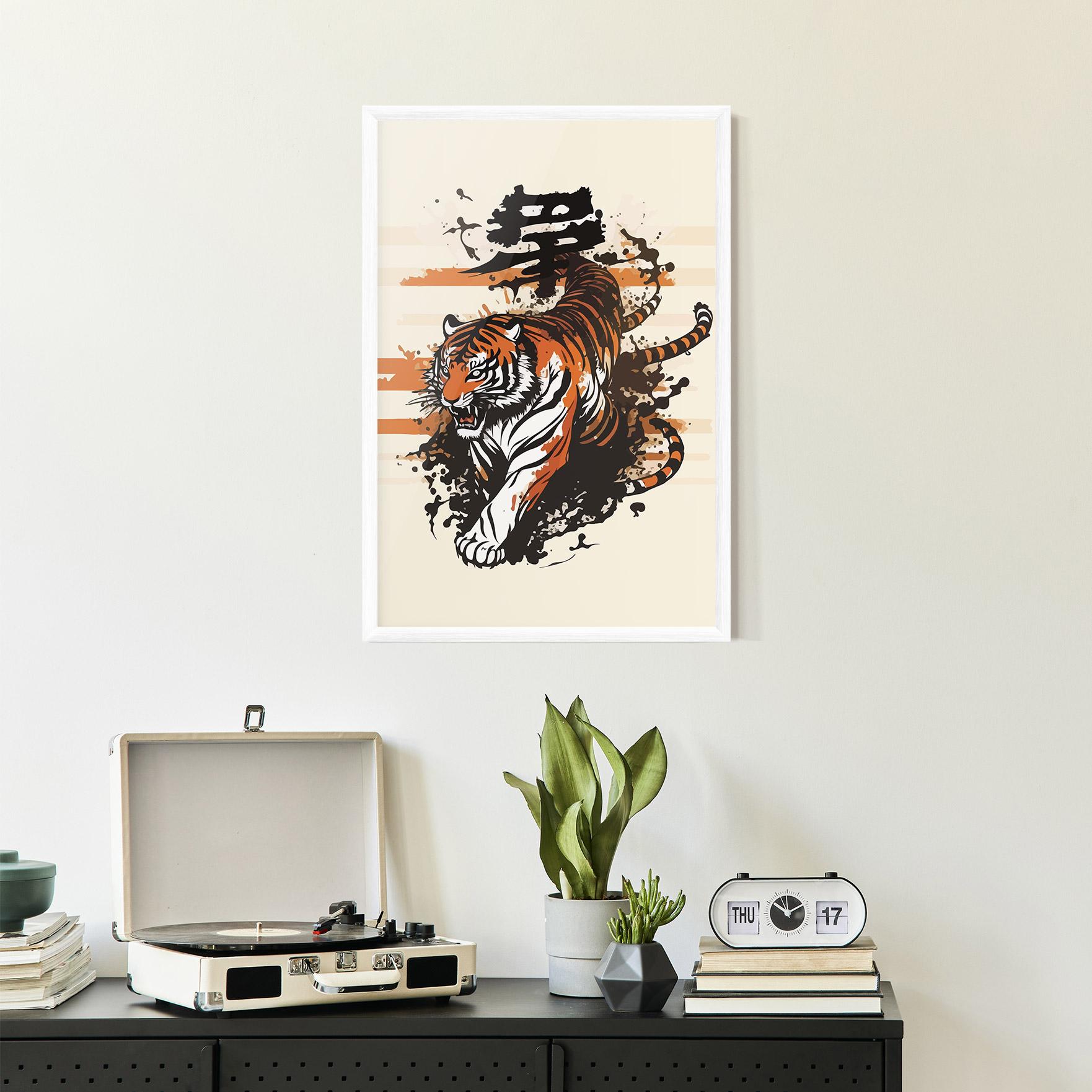 Plakat w Ramie Asiatic Tiger mockup 2