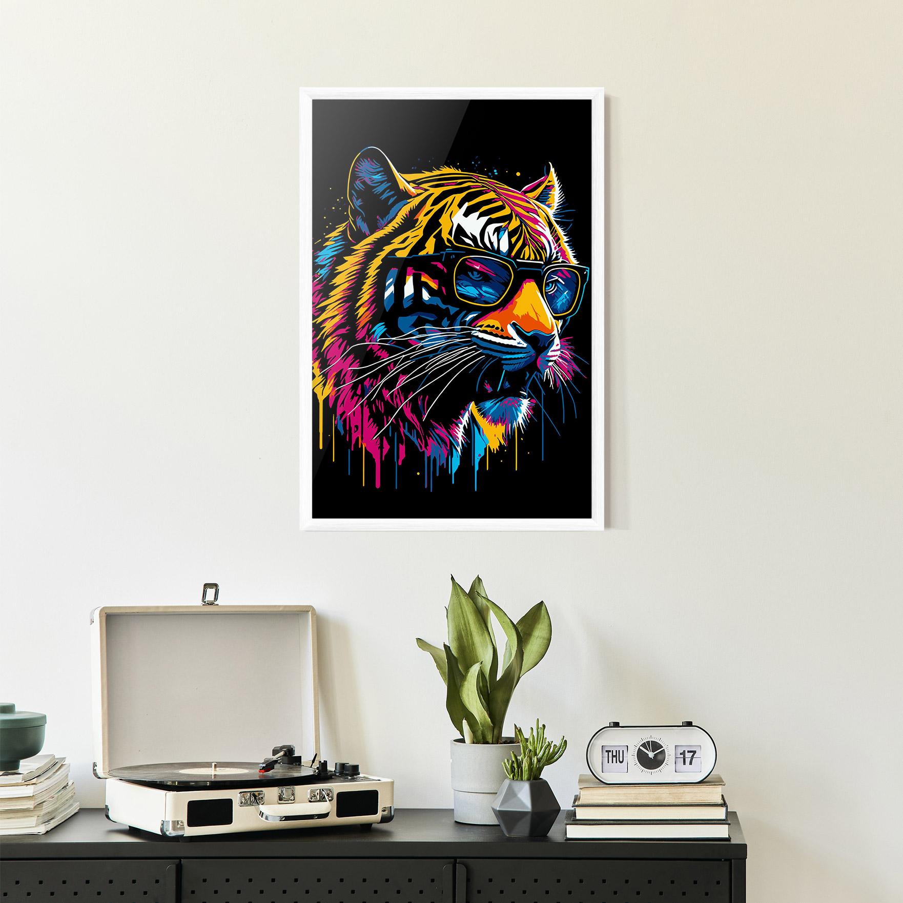 Plakat w Ramie Cool Tiger mockup 2