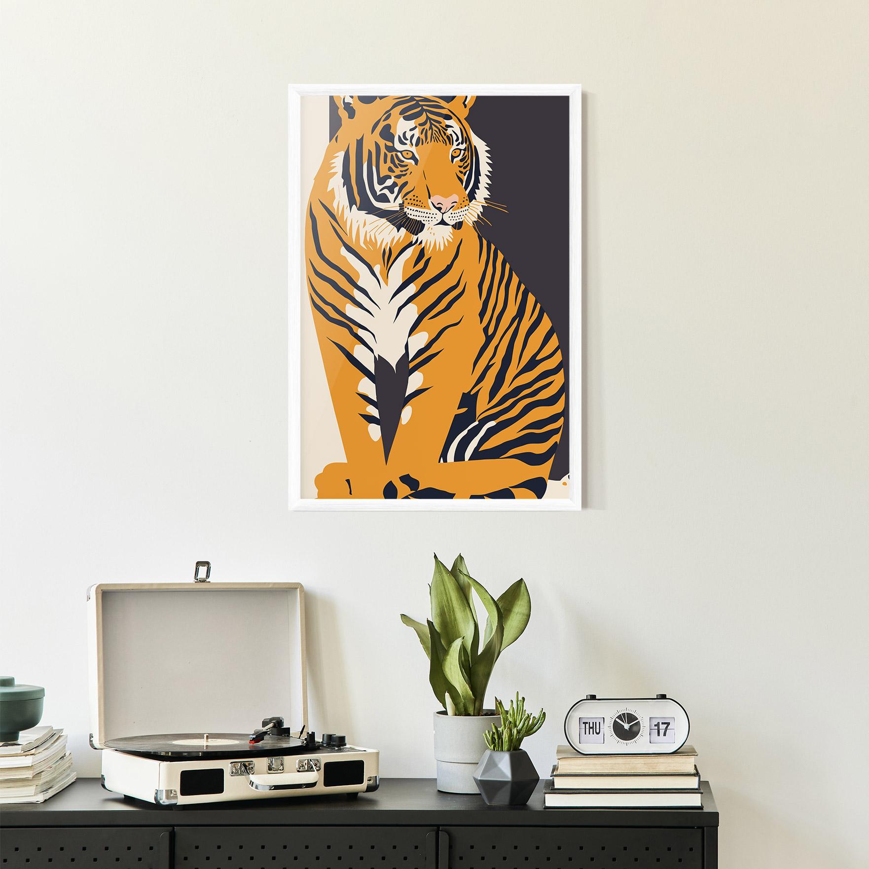 Plakat w Ramie Orange Tiger mockup 2
