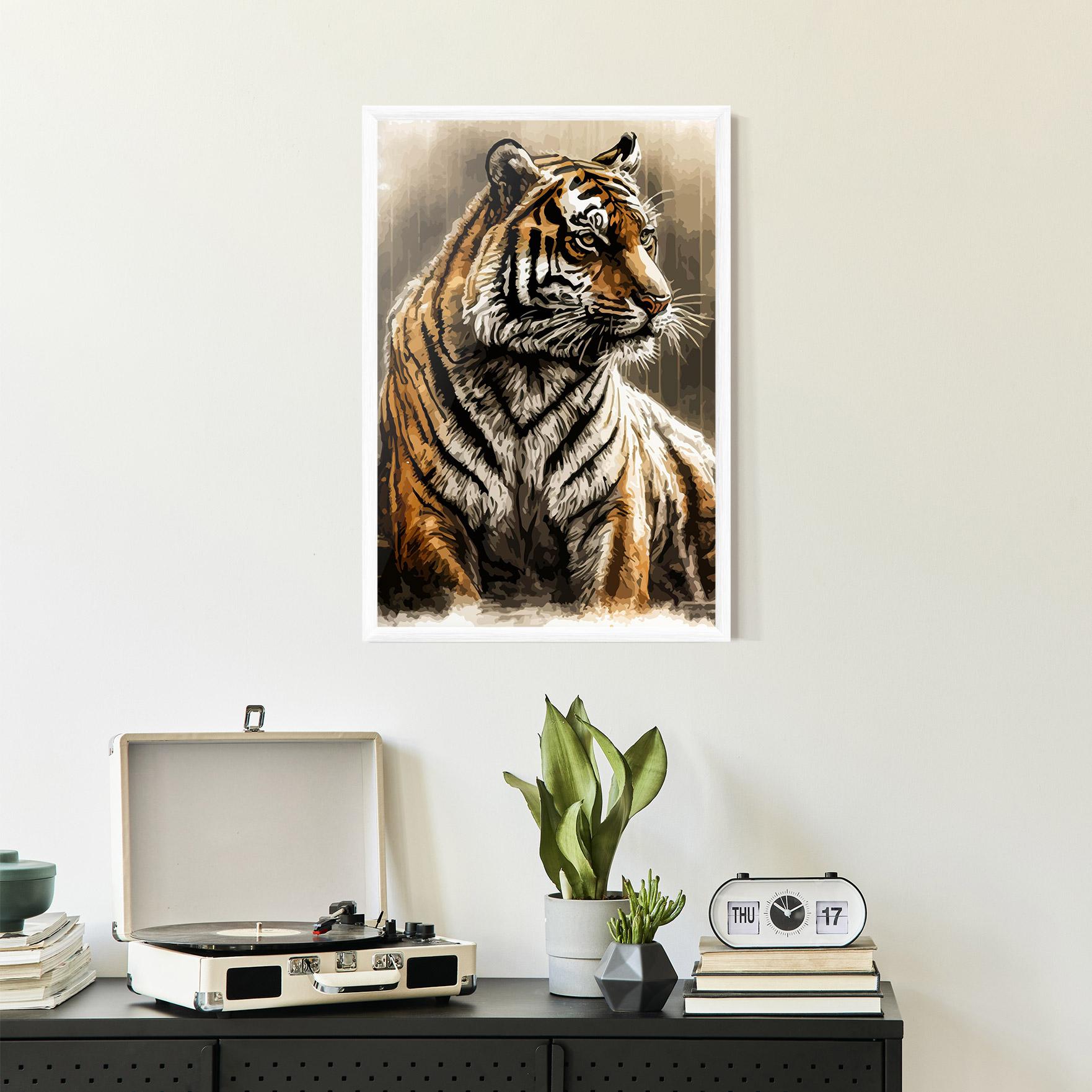 Plakat w Ramie Rain Tiger mockup 2