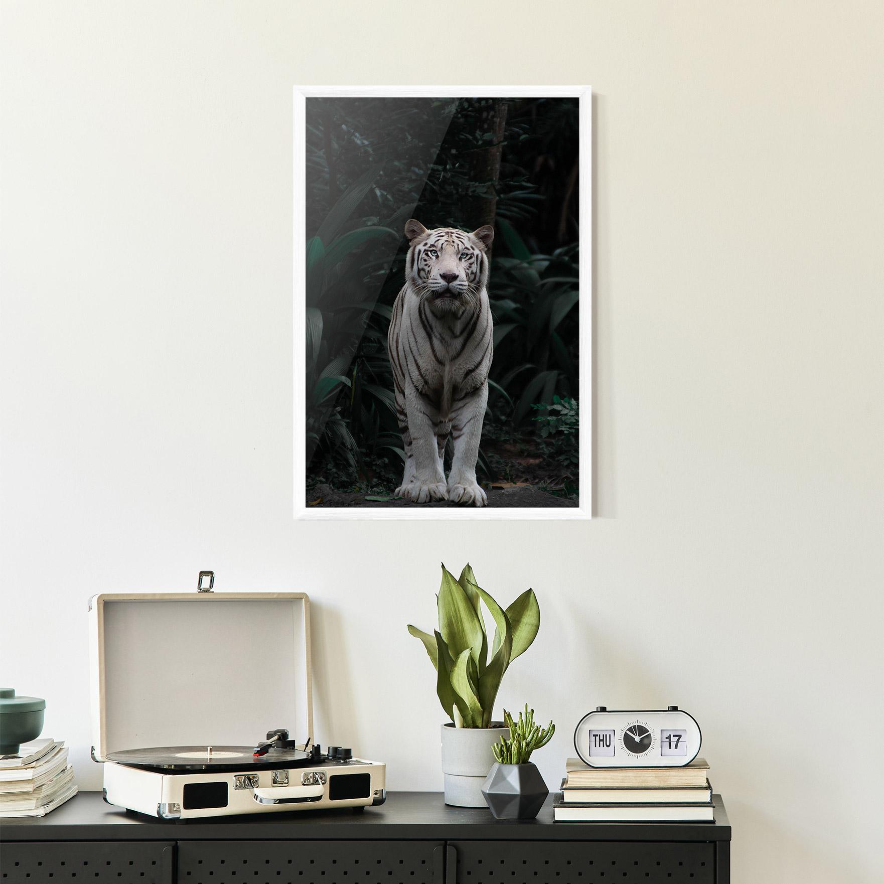 Plakat w Ramie White Tiger mockup 2