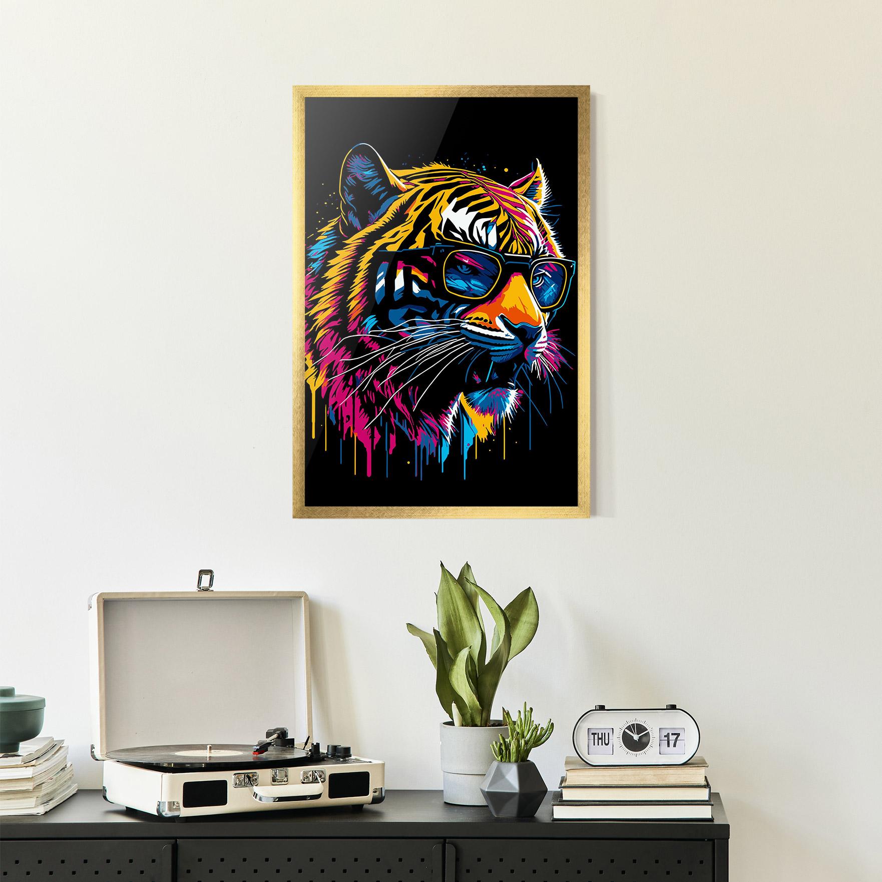 Plakat w Ramie Cool Tiger mockup 2