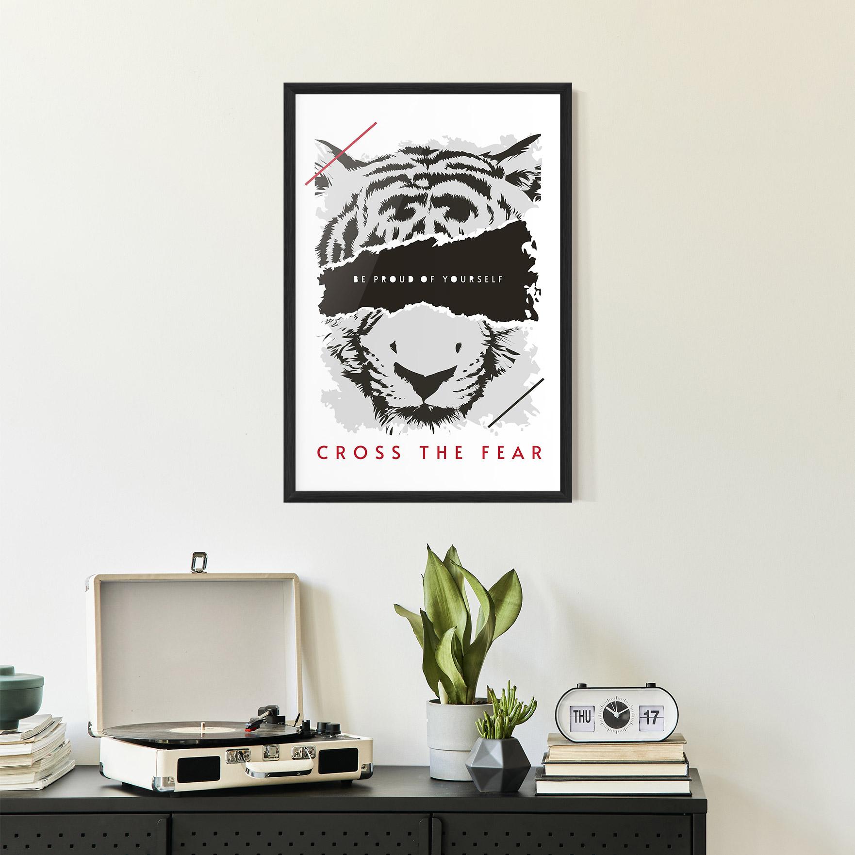 Plakat w Ramie Cross The Fear mockup 2
