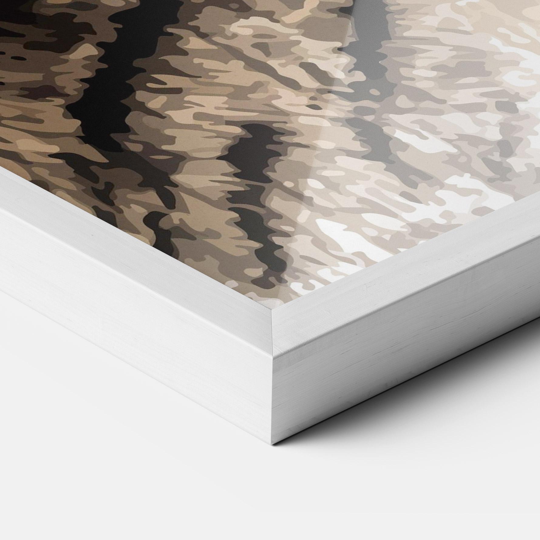 Plakat w Ramie Pretty Tiger Art mockup 3