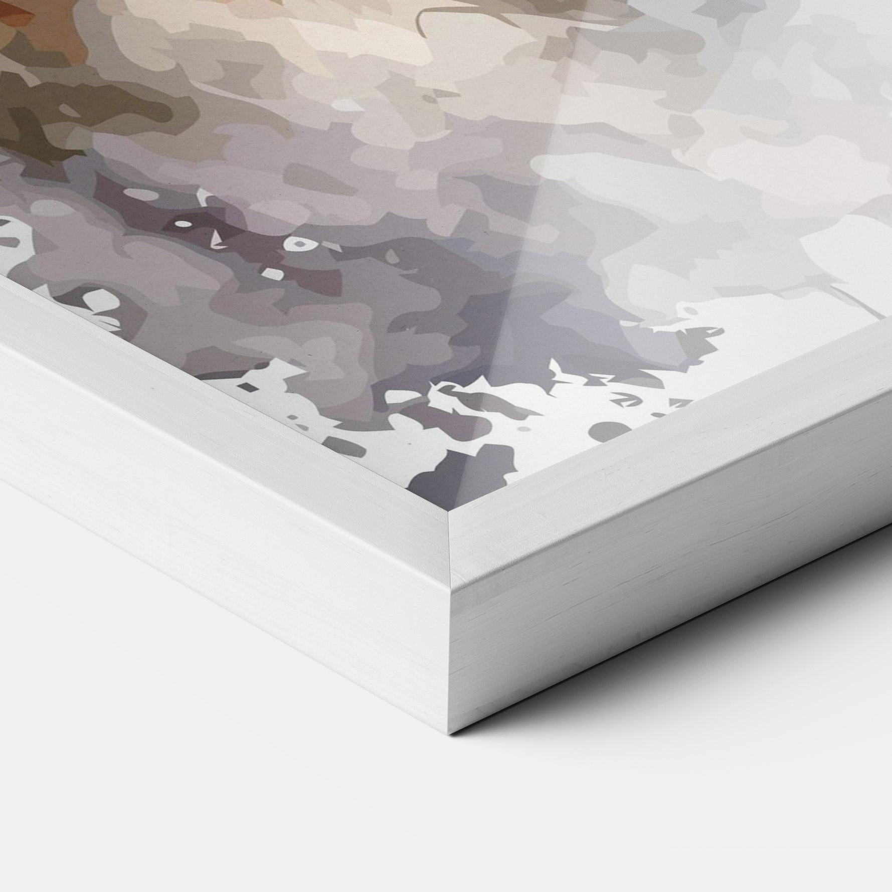 Plakat w Ramie White Tiger Art mockup 3