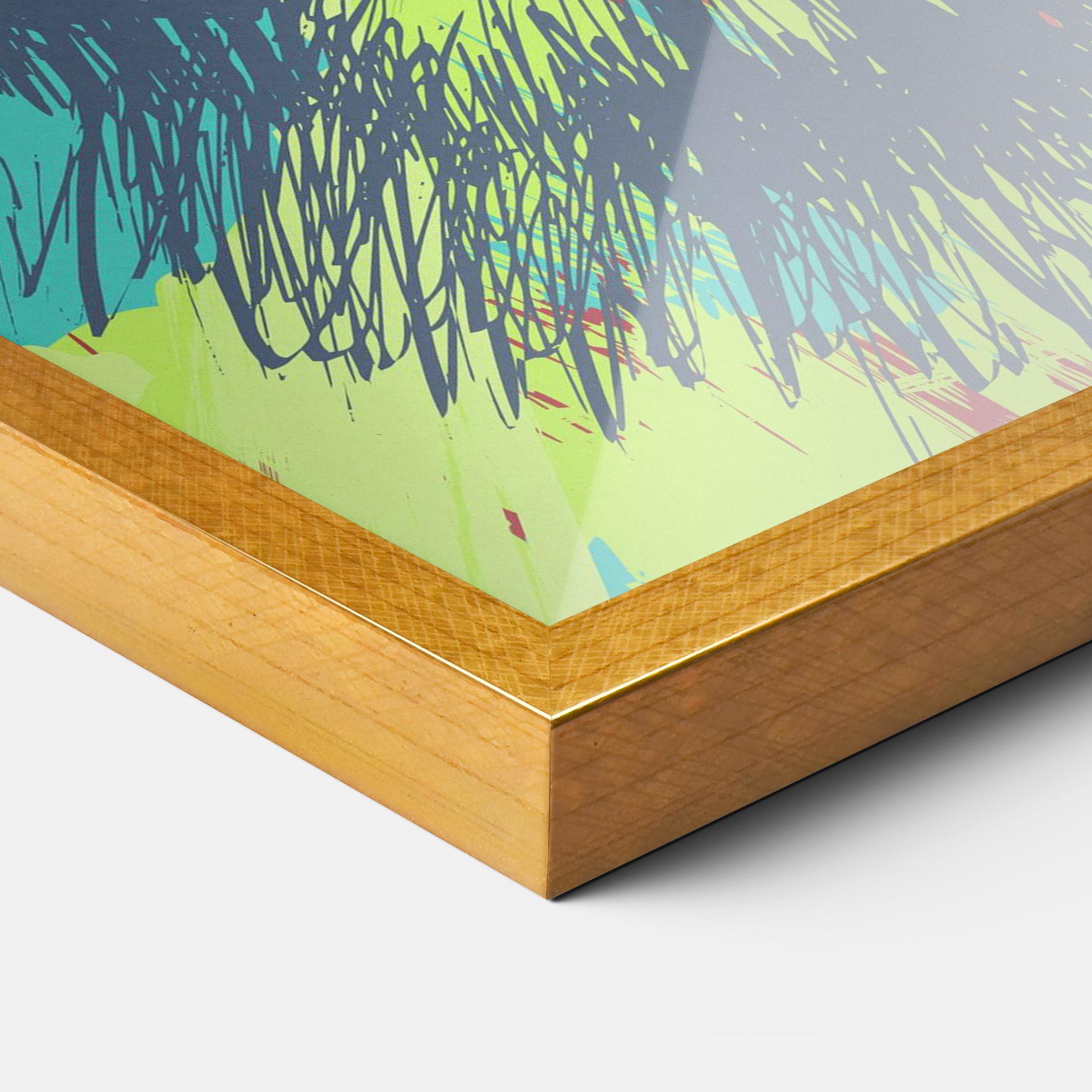 Plakat w Ramie Blue Green Tiger mockup 3