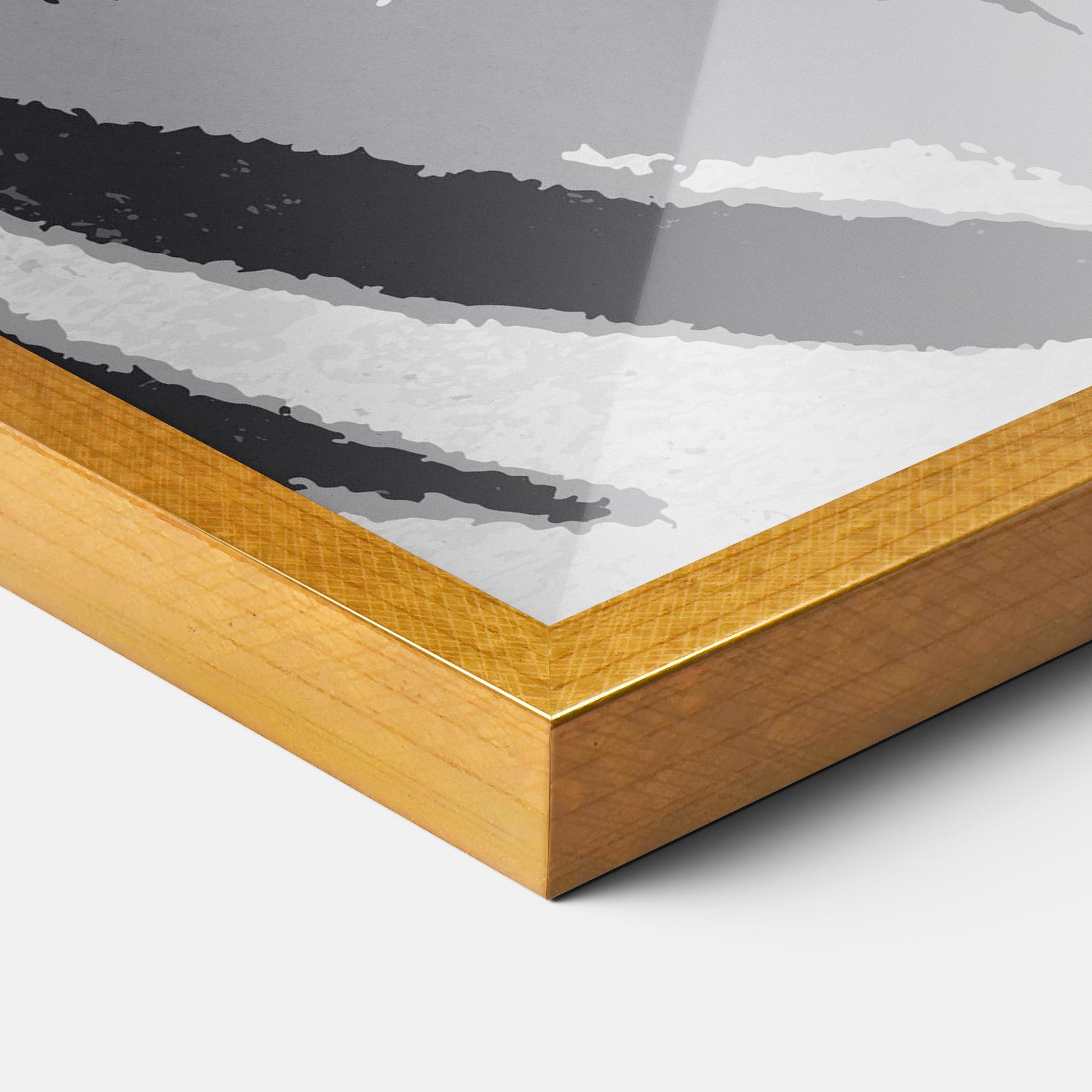 Plakat w Ramie Grey Tiger Head mockup 3