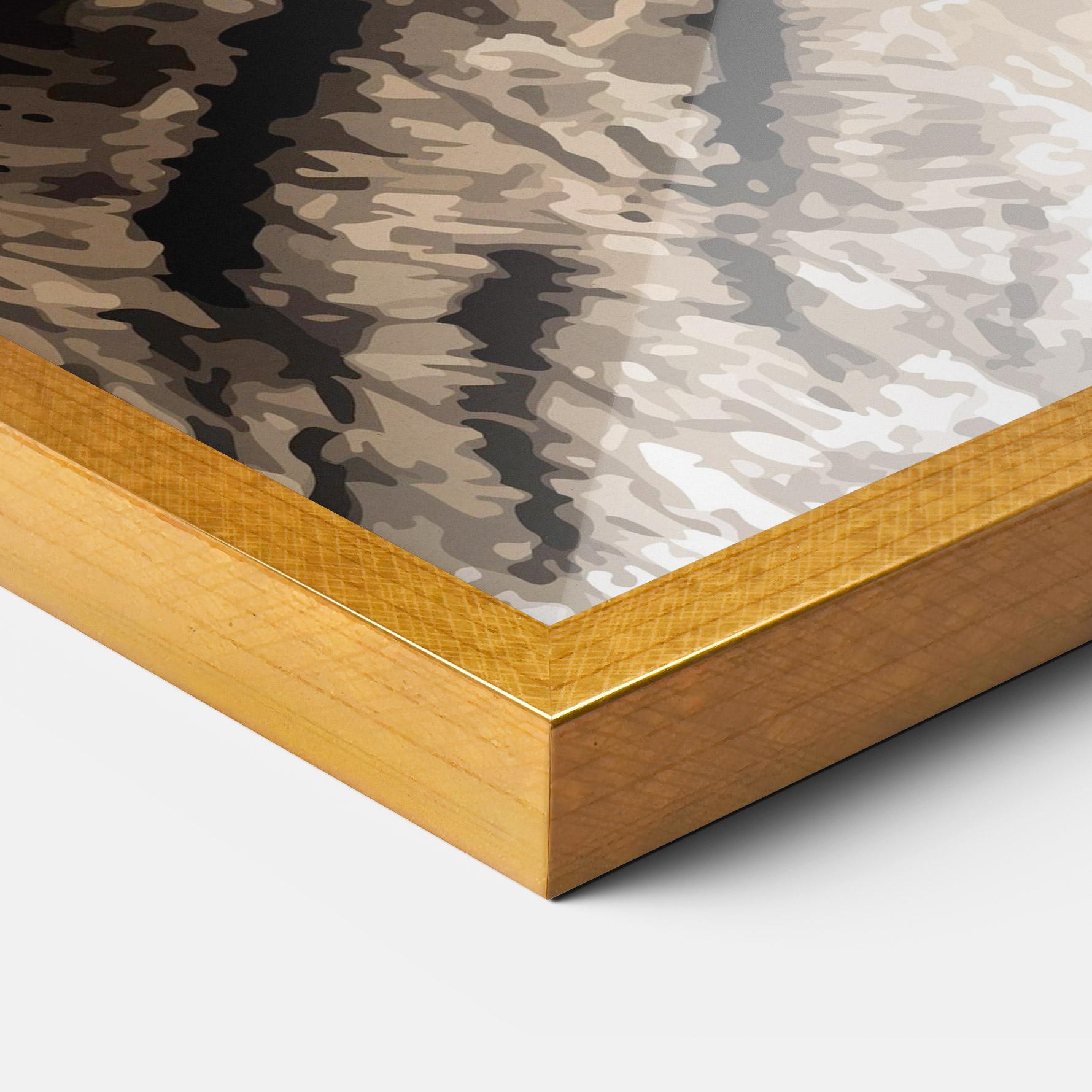 Plakat w Ramie Pretty Tiger Art mockup 3