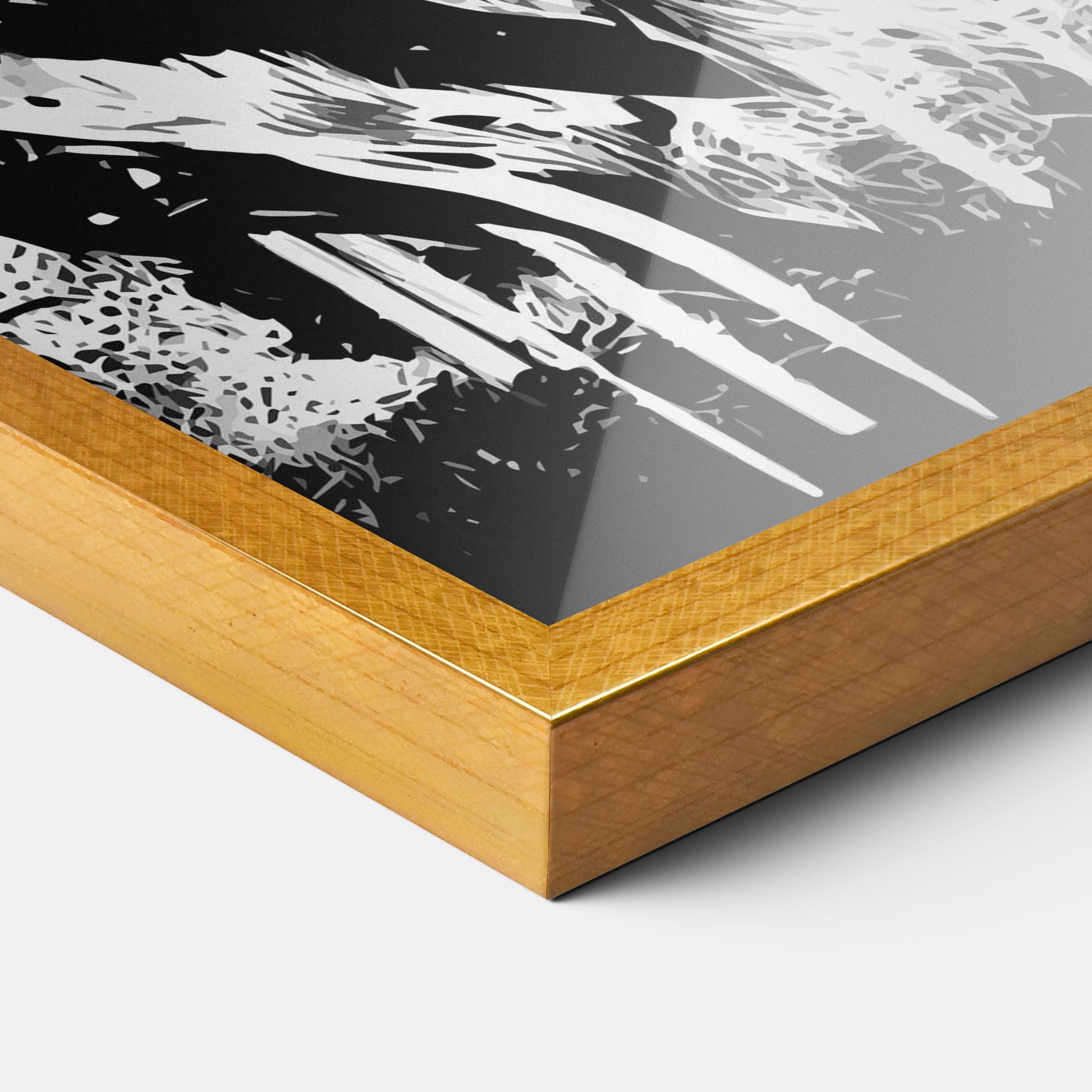 Plakat w Ramie White Ink Tiger mockup 3